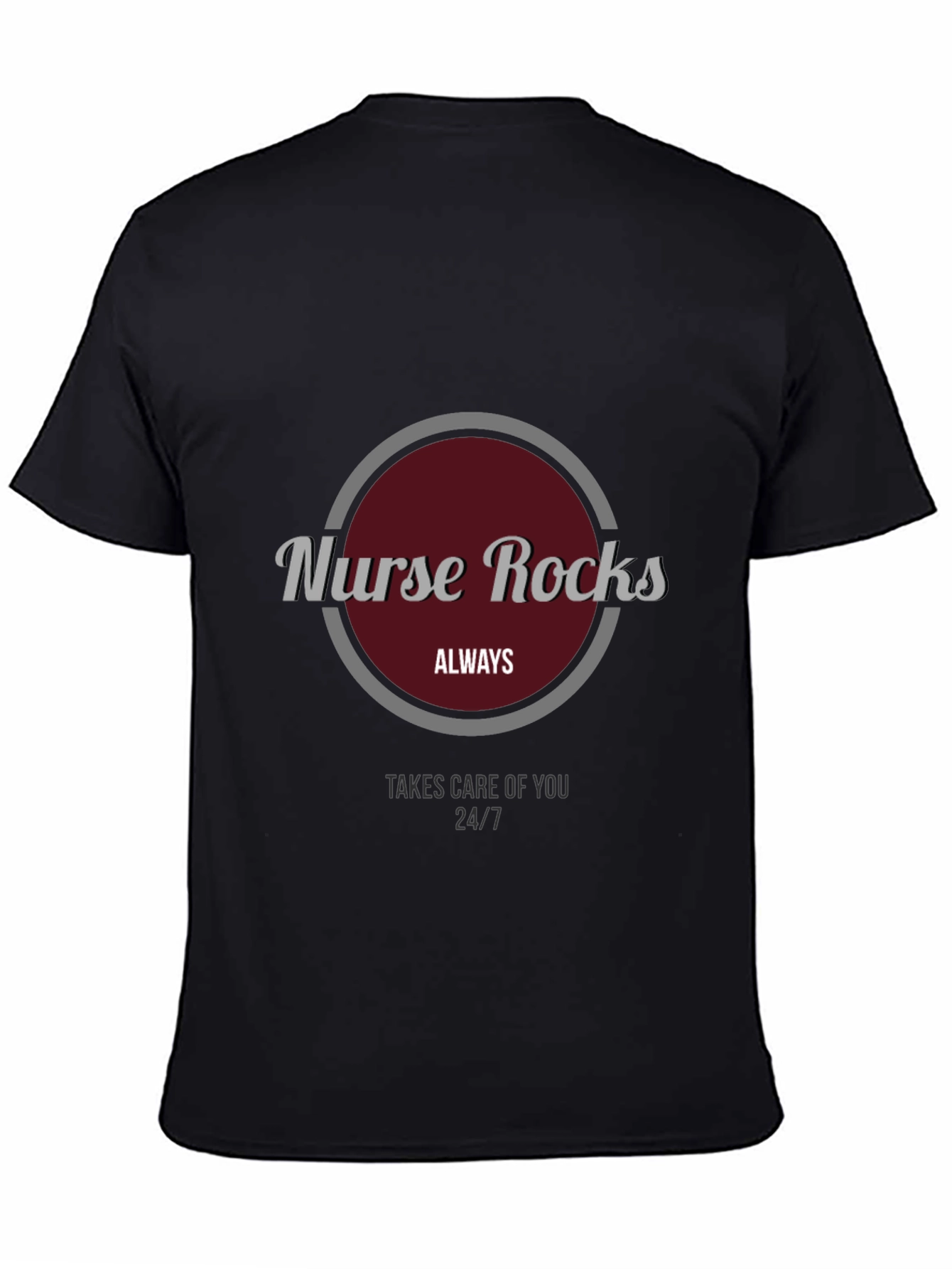Camiseta Negra Nurse Rocks para Enfermeros