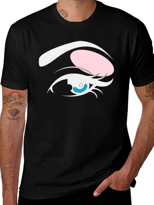 Camiseta Negra Ojo Anime Estilizado