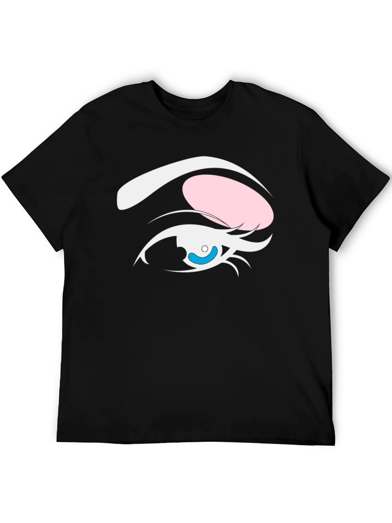 Camiseta Negra Ojo Anime Estilizado
