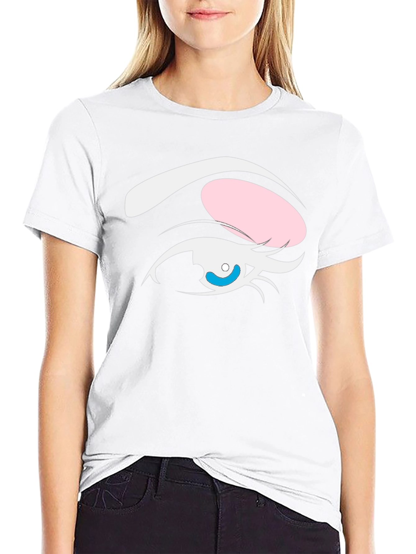 Camiseta Negra Ojo Anime Estilizado