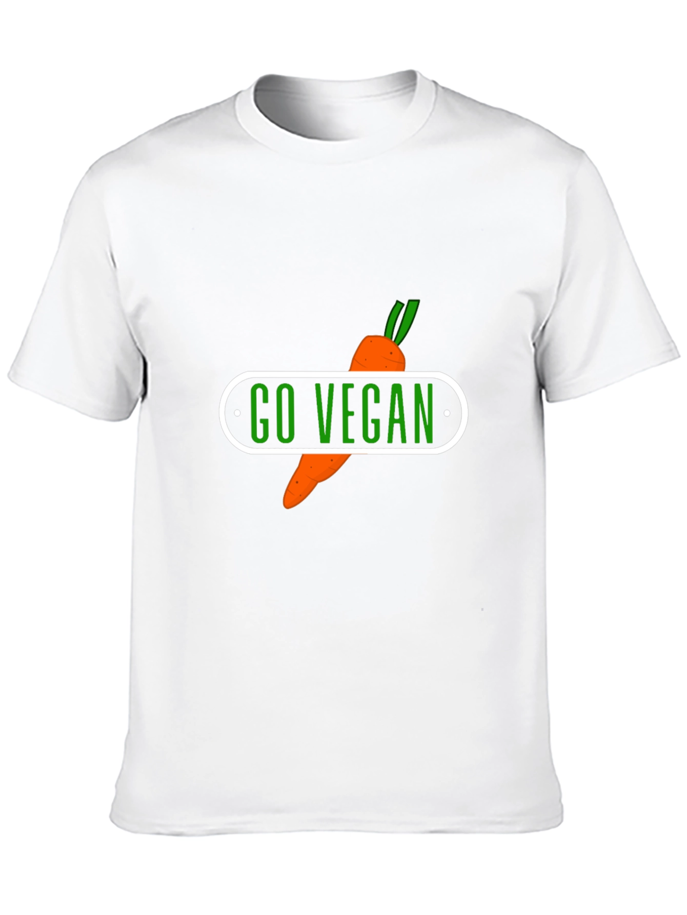 Camiseta Negra Go Vegan Zanahoria Hombre