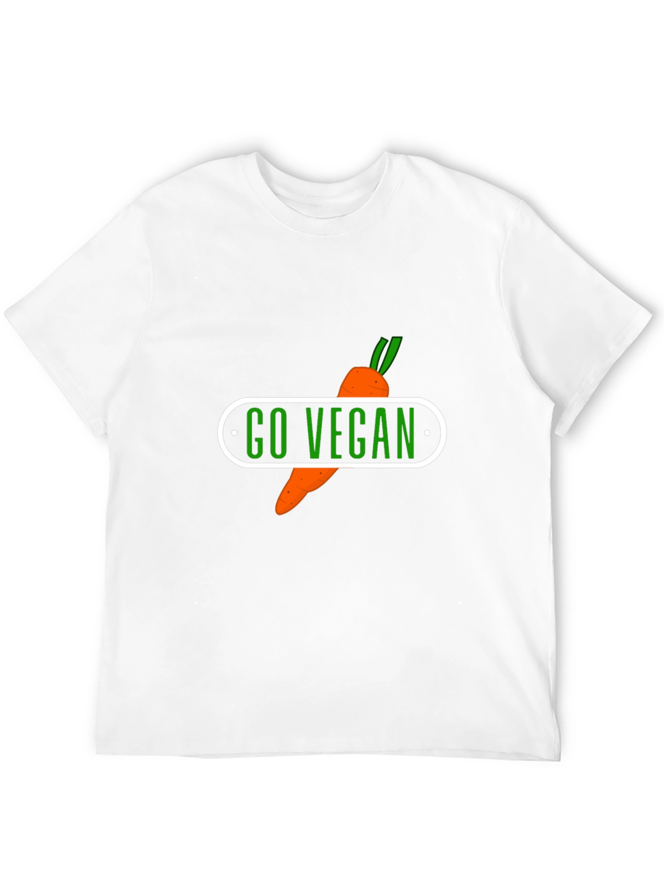 Camiseta Negra Go Vegan Zanahoria Hombre