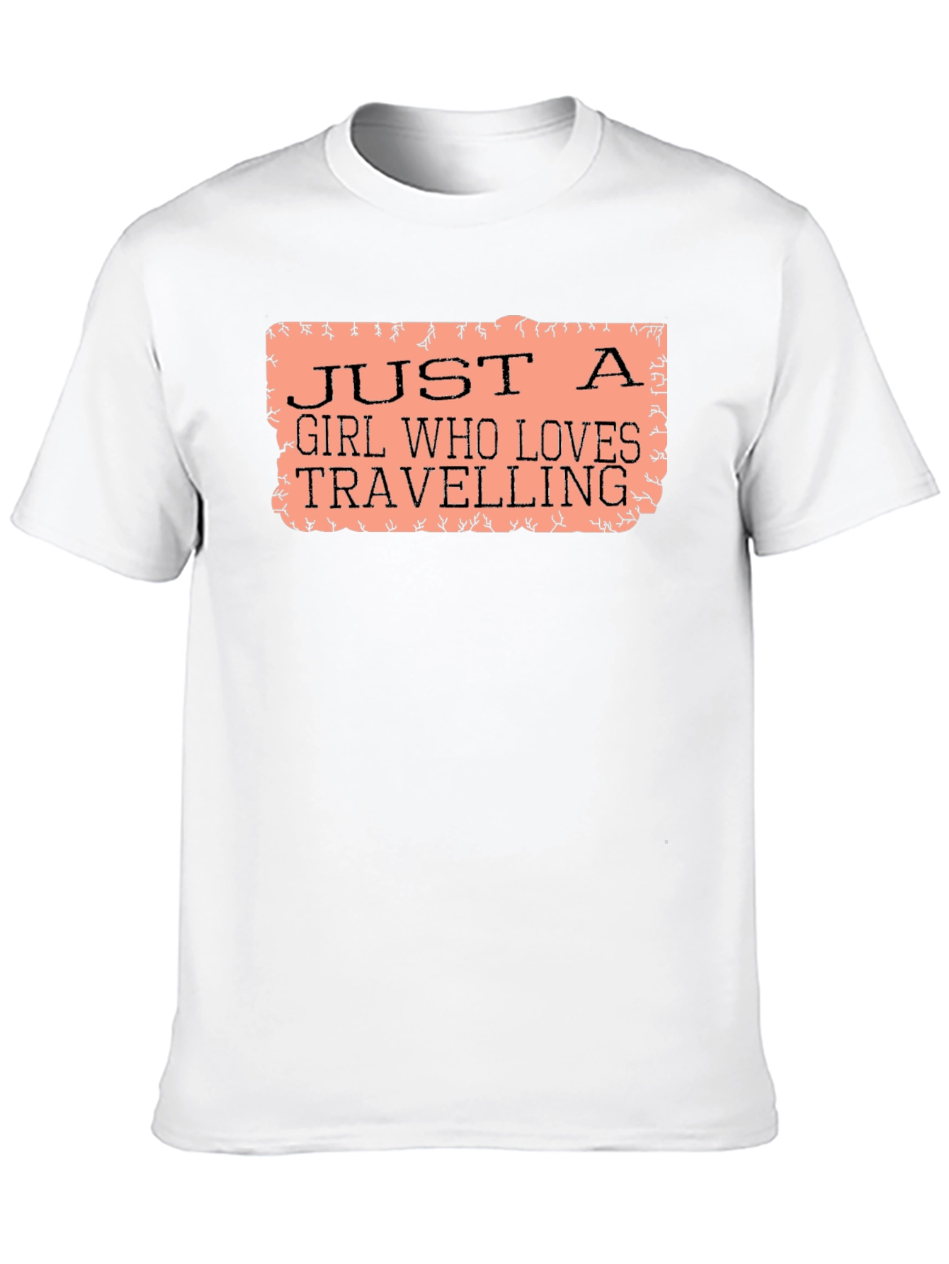 Camiseta Negra Just A Girl Who Loves Travelling