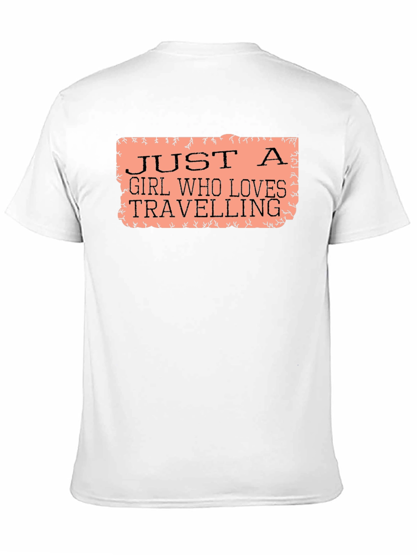 Camiseta Negra Just A Girl Who Loves Travelling