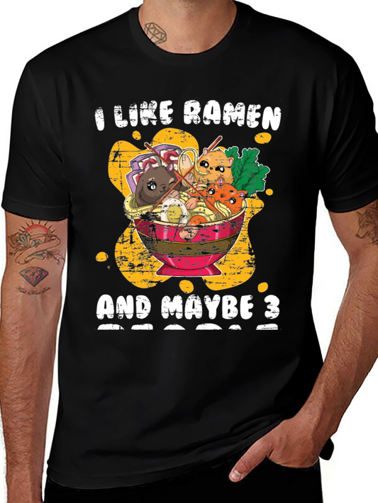 Camiseta Amo el Ramen y Quizás 3 Hamsters