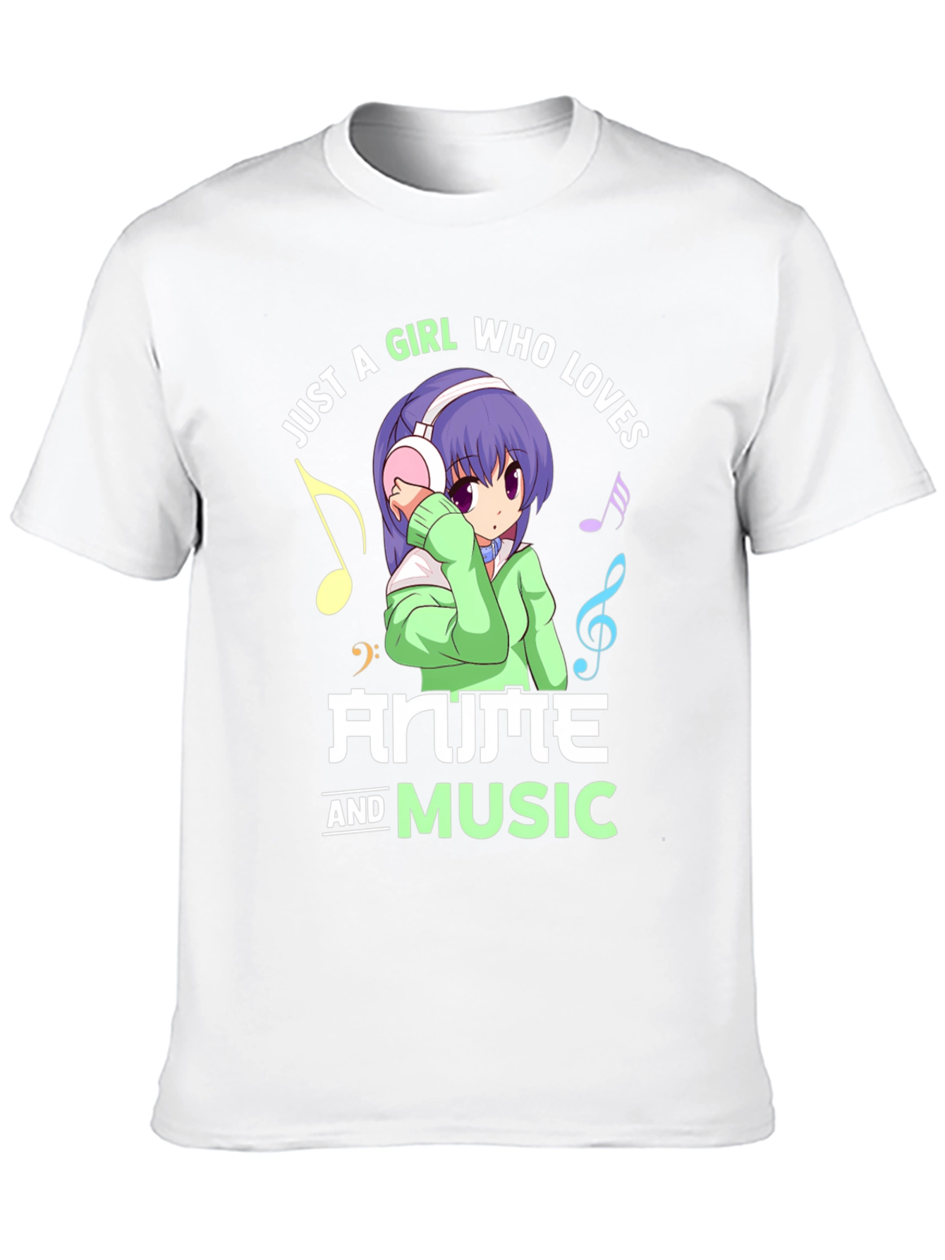 Camiseta Negra: Anime y Música para Chicas