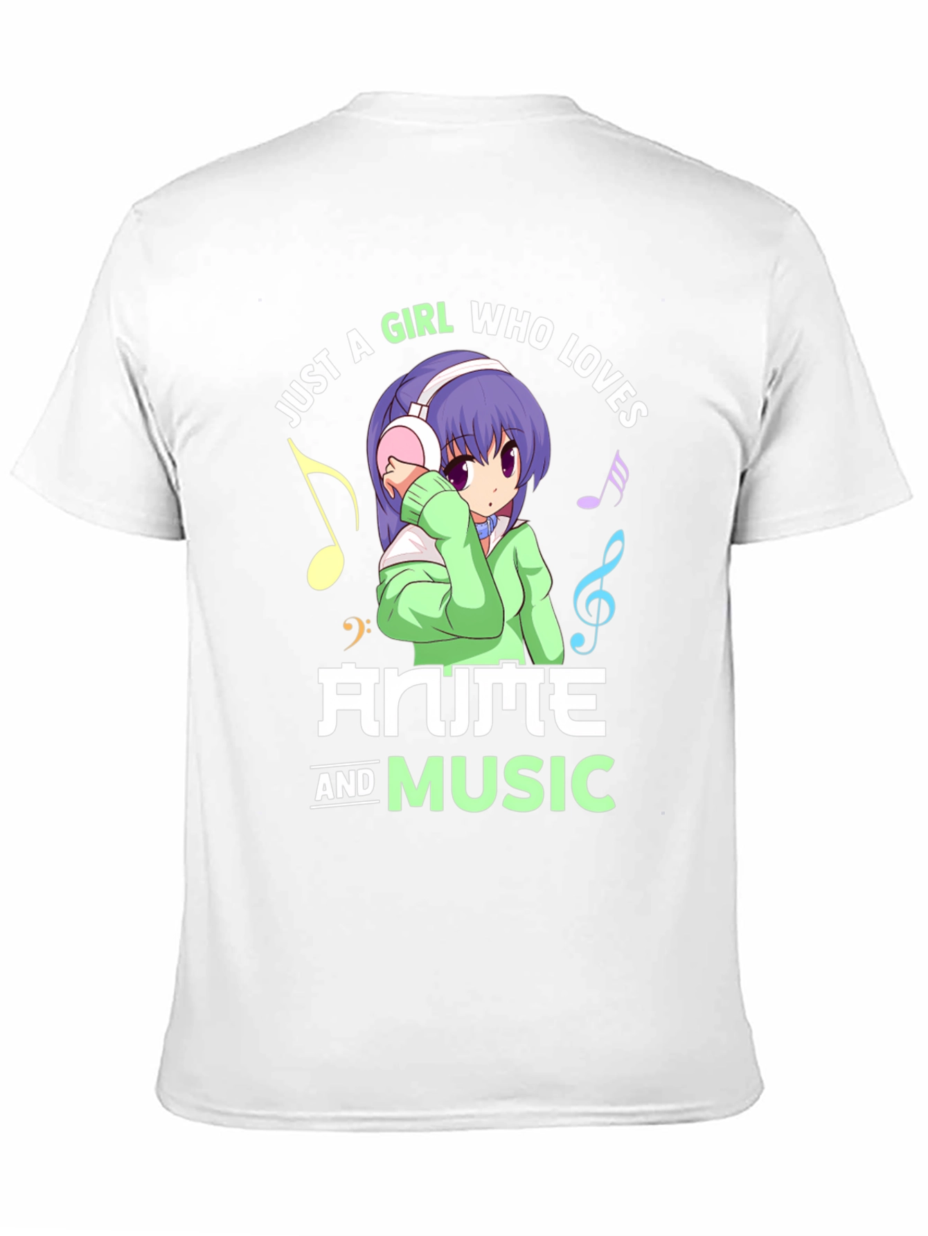 Camiseta Negra: Anime y Música para Chicas