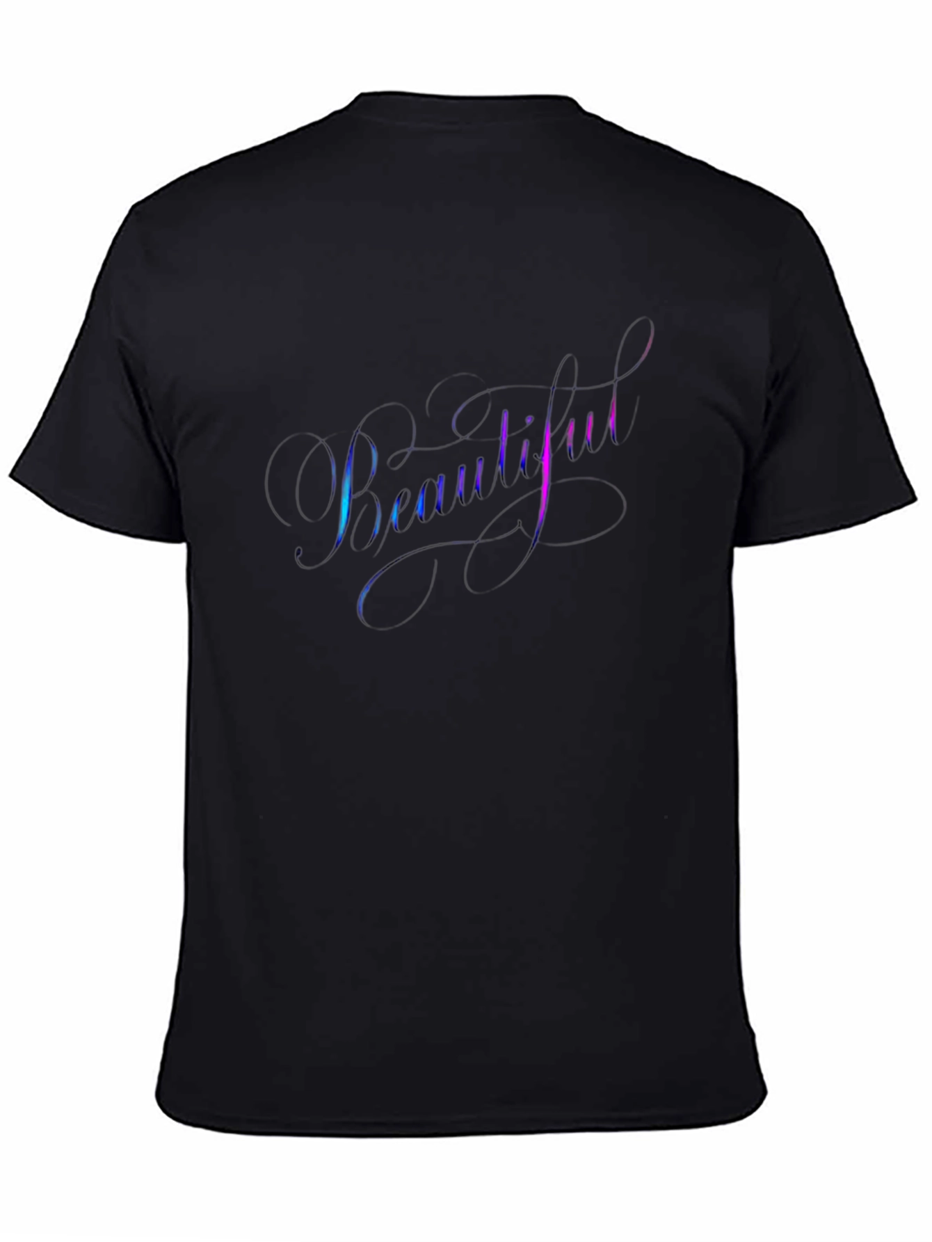 Camiseta Negra con Diseño Beautiful