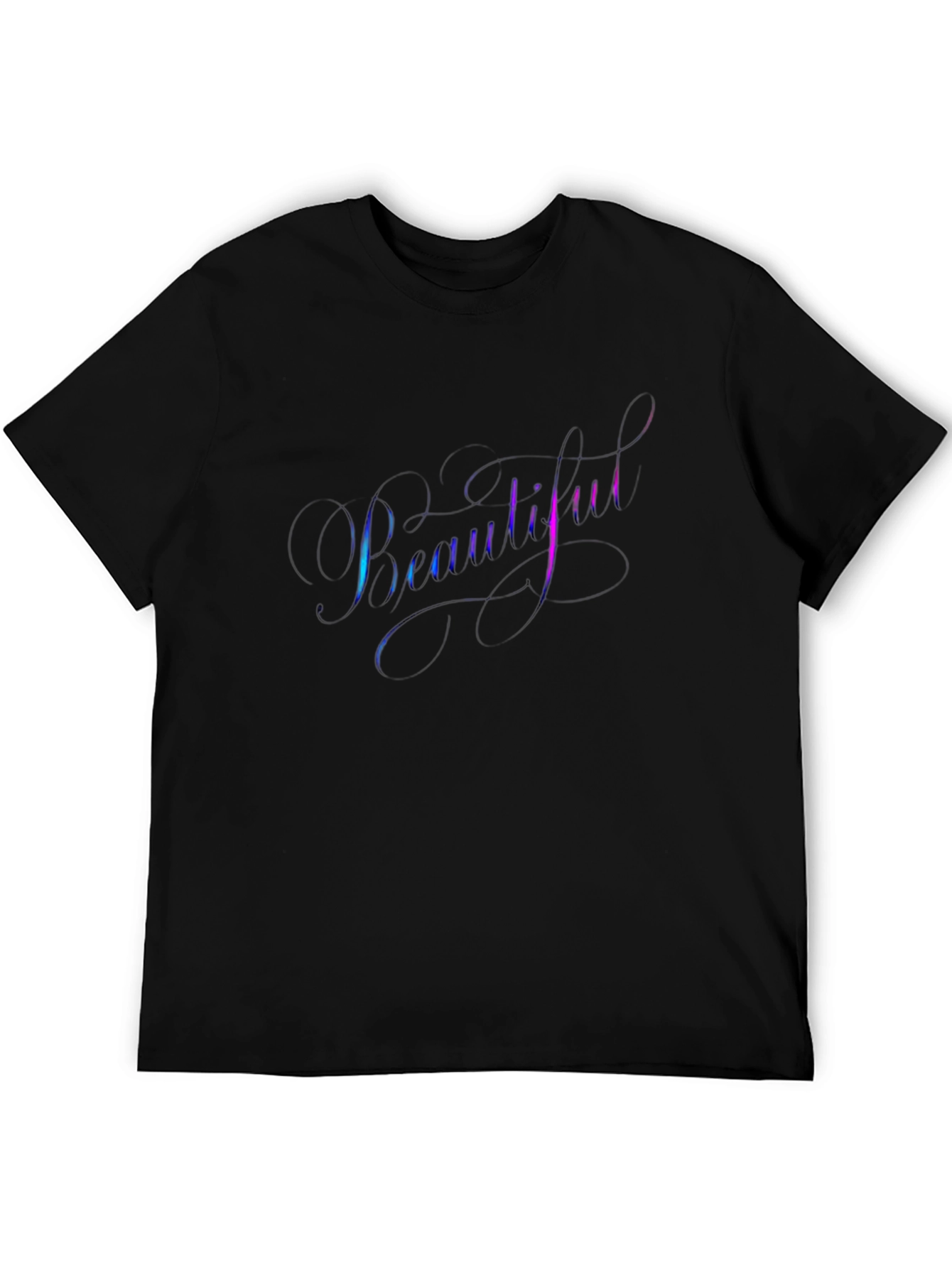 Camiseta Negra con Diseño Beautiful