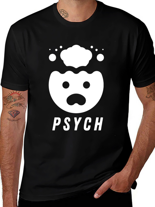 Camiseta Negra PSYCH con Diseño Divertido