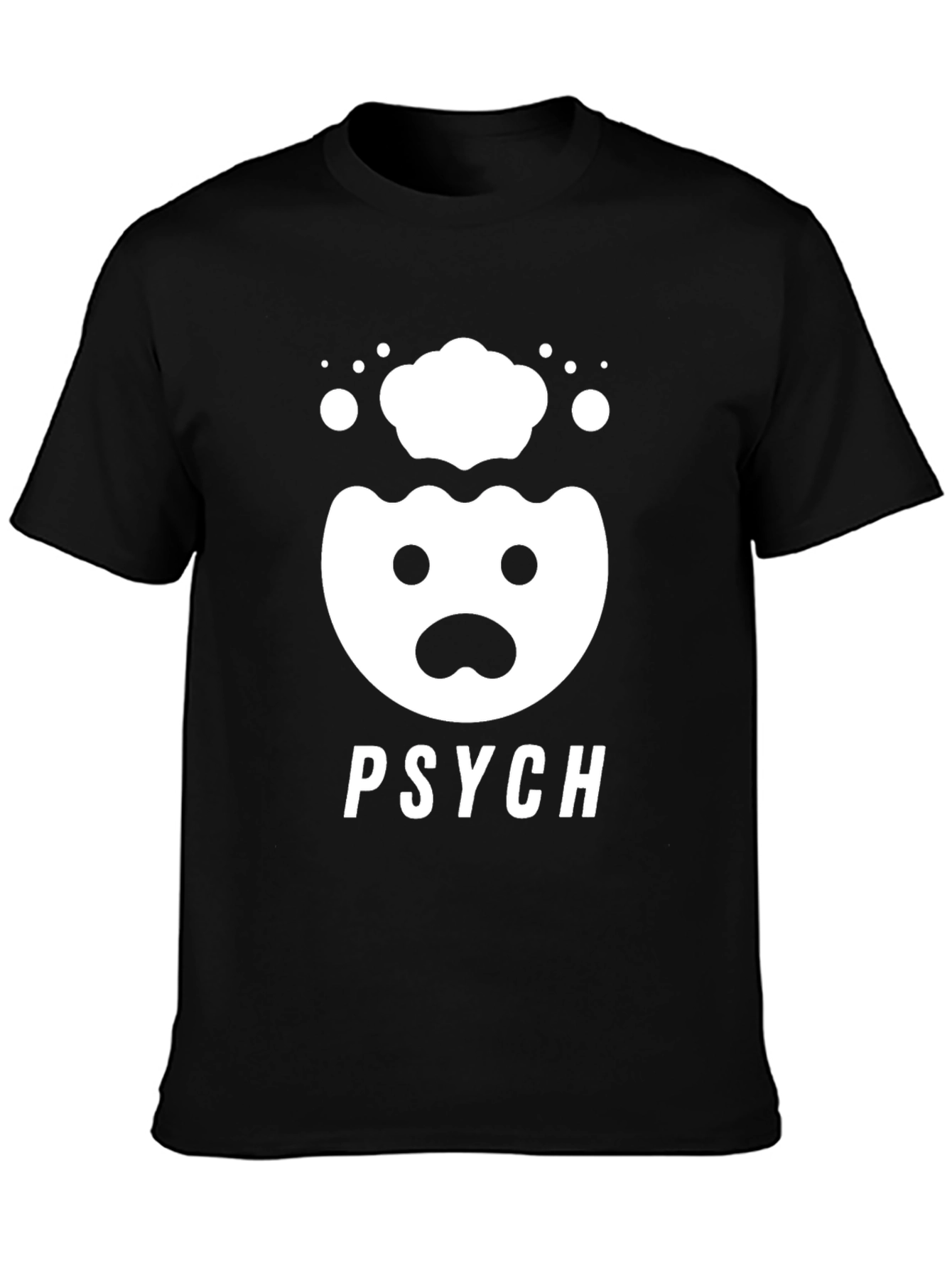 Camiseta Negra PSYCH con Diseño Divertido