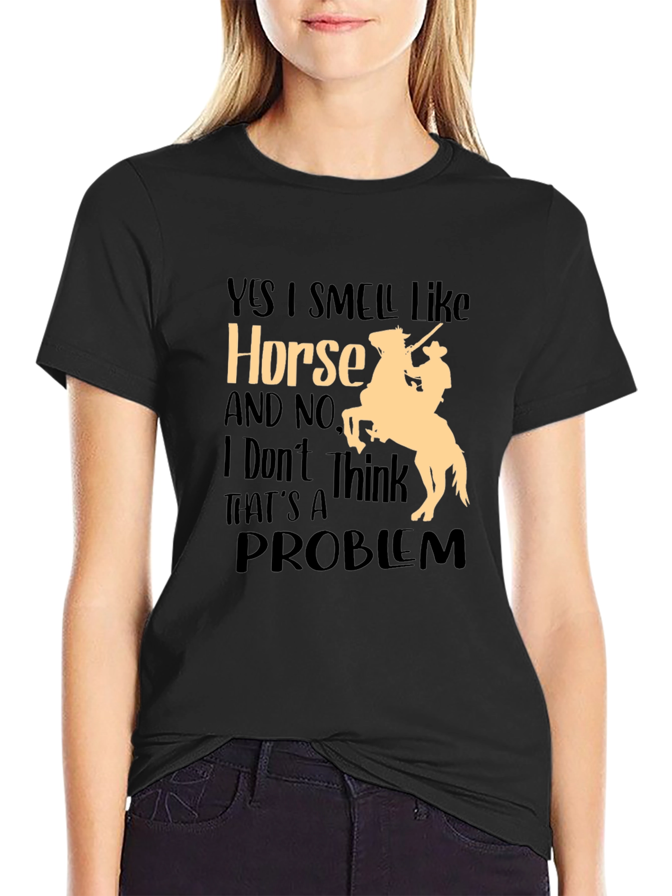 Camiseta Hombre: Sí Huelo a Caballo - ¡Sin Problemas!