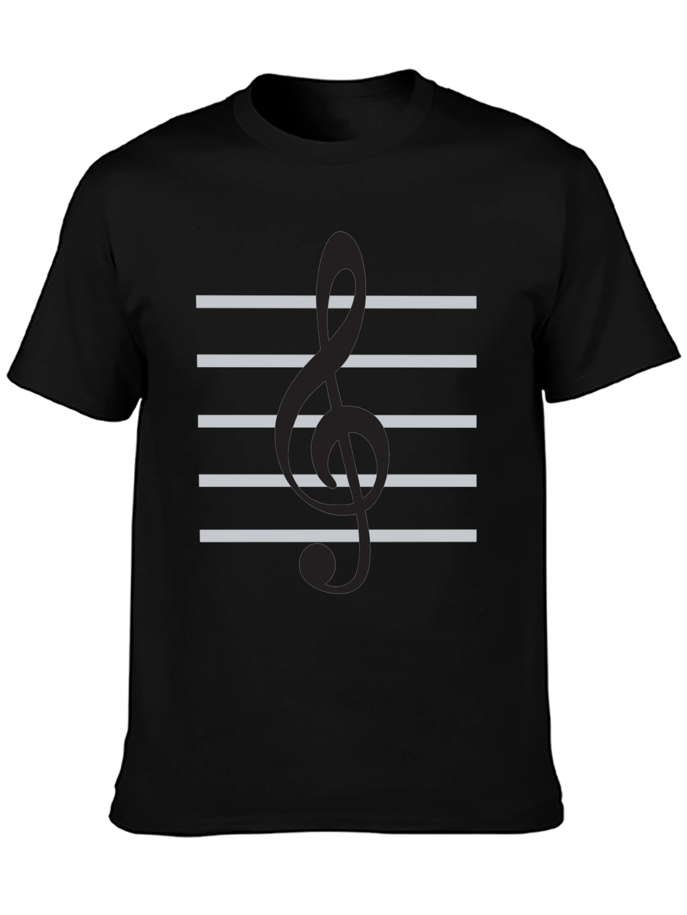 Camiseta Negra Clave de Sol Musical