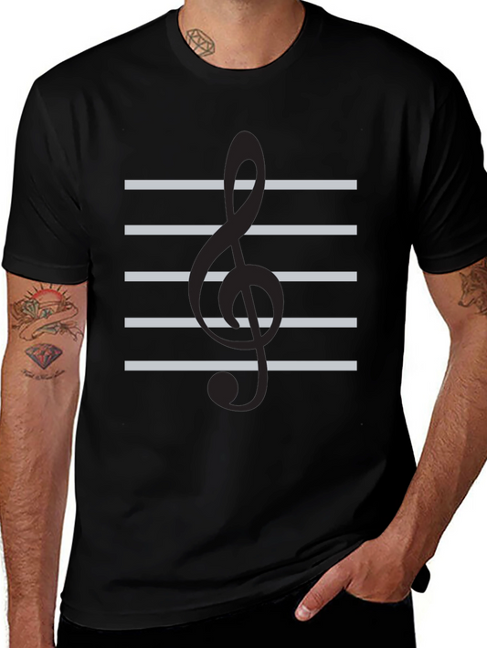Camiseta Negra Clave de Sol Musical