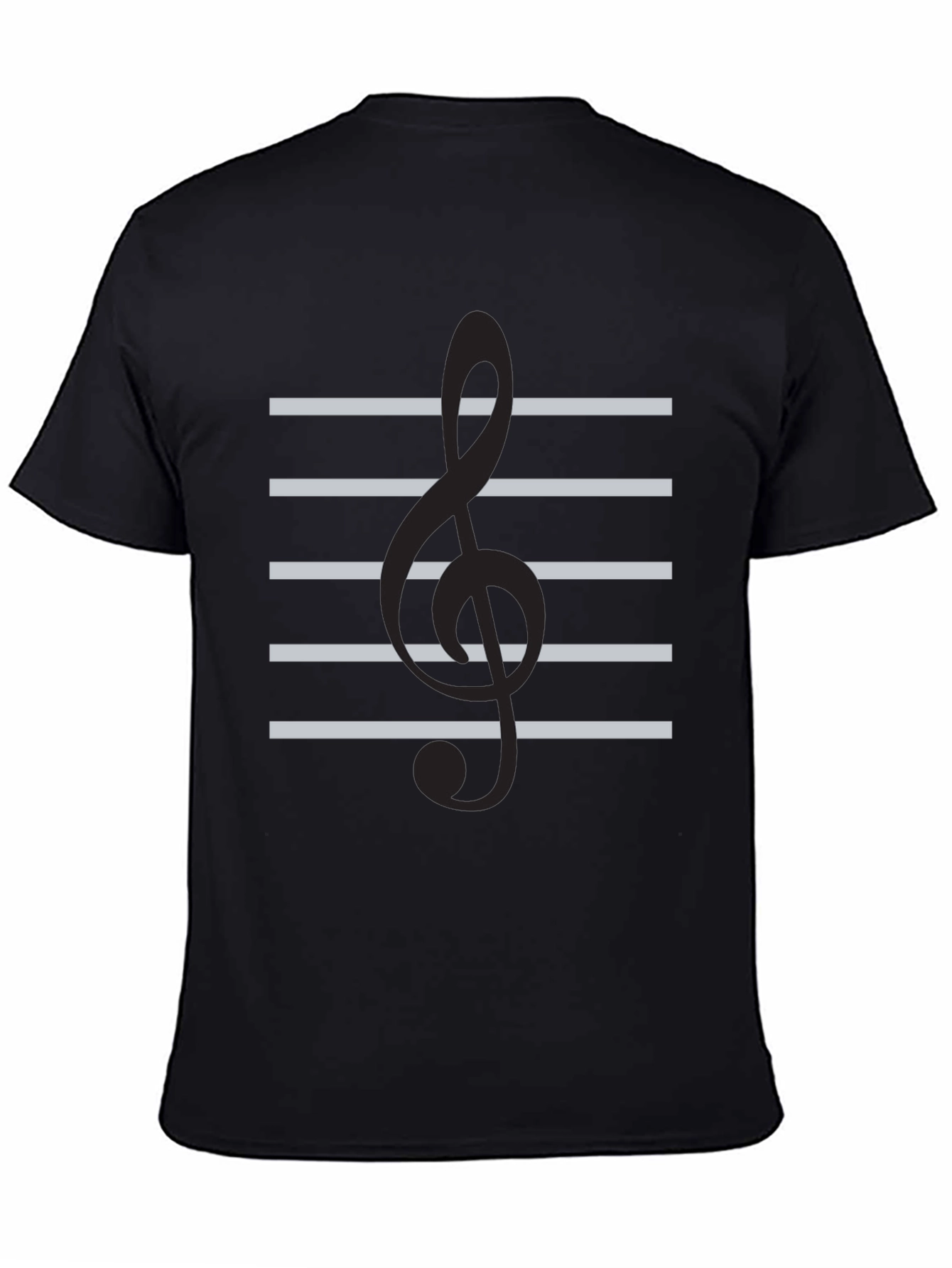 Camiseta Negra Clave de Sol Musical