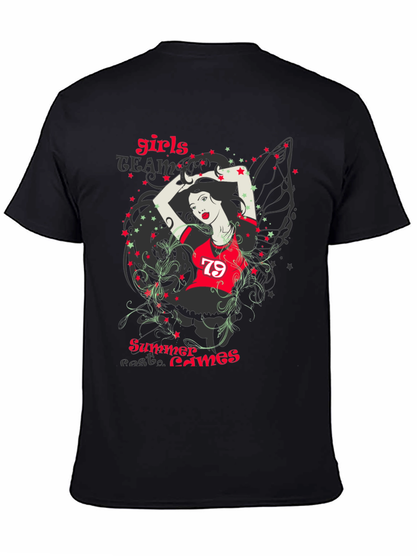 Camiseta Negra Mujer Deportiva Verano