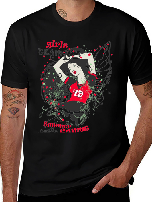Camiseta Negra Mujer Deportiva Verano
