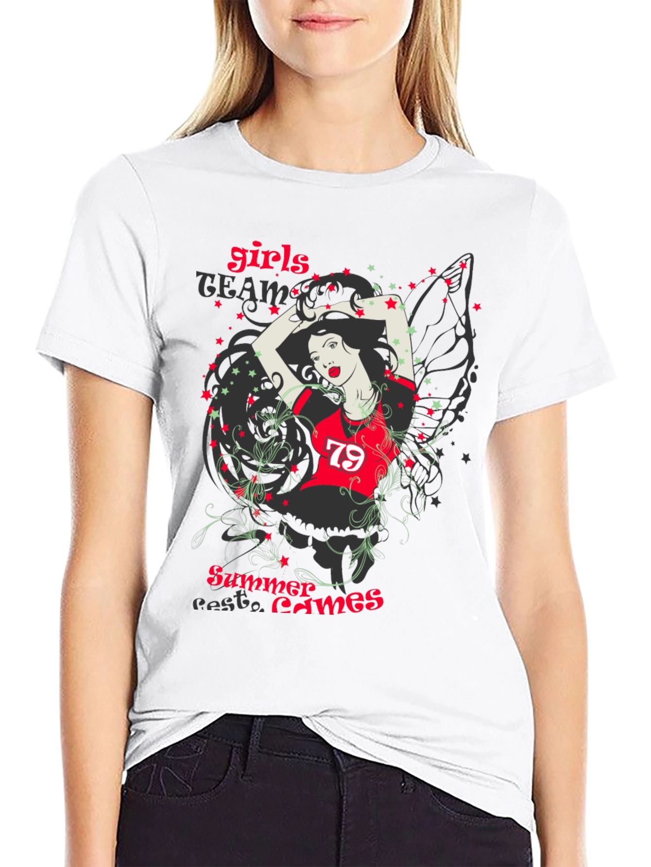Camiseta Negra Mujer Deportiva Verano