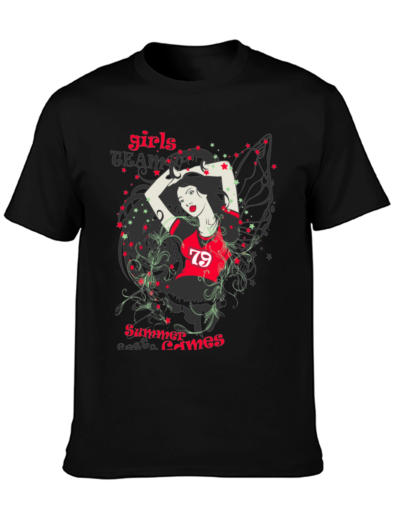 Camiseta Negra Mujer Deportiva Verano