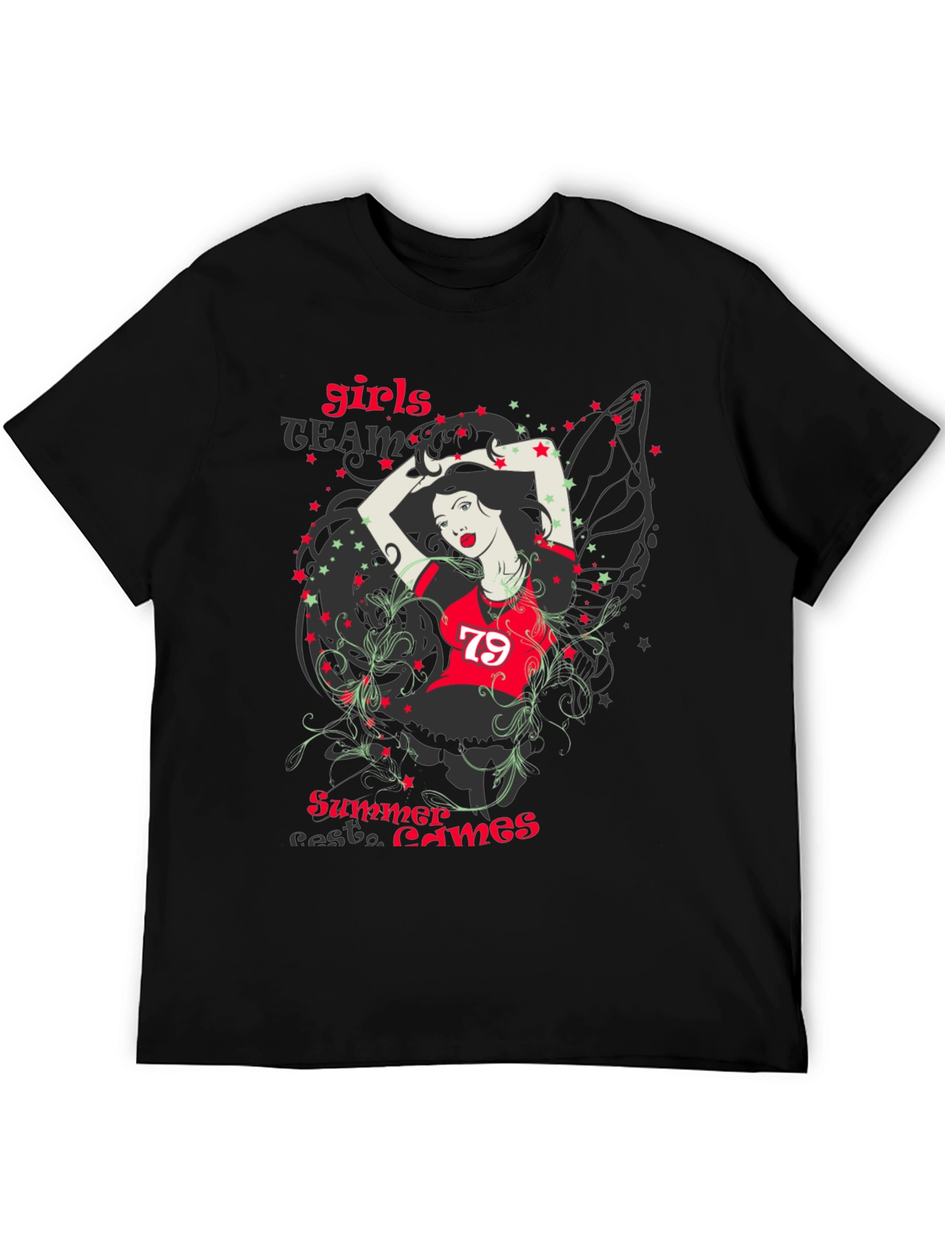 Camiseta Negra Mujer Deportiva Verano