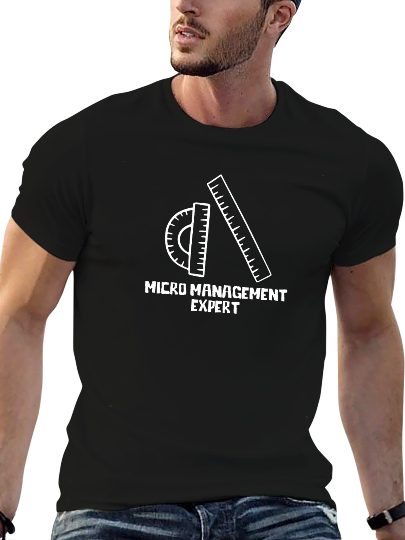 Camiseta Negra Micro Management Expert