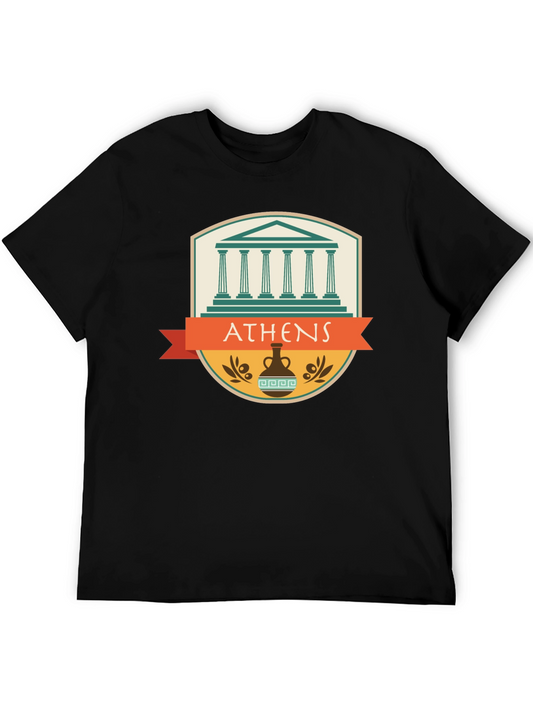 Camiseta Hombre Atenas Estilo Griego Vintage