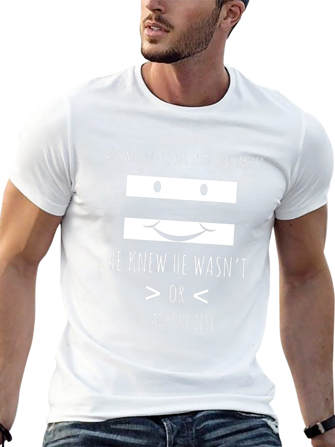 Camiseta Negra con Diseño Humorístico de Signo Igual