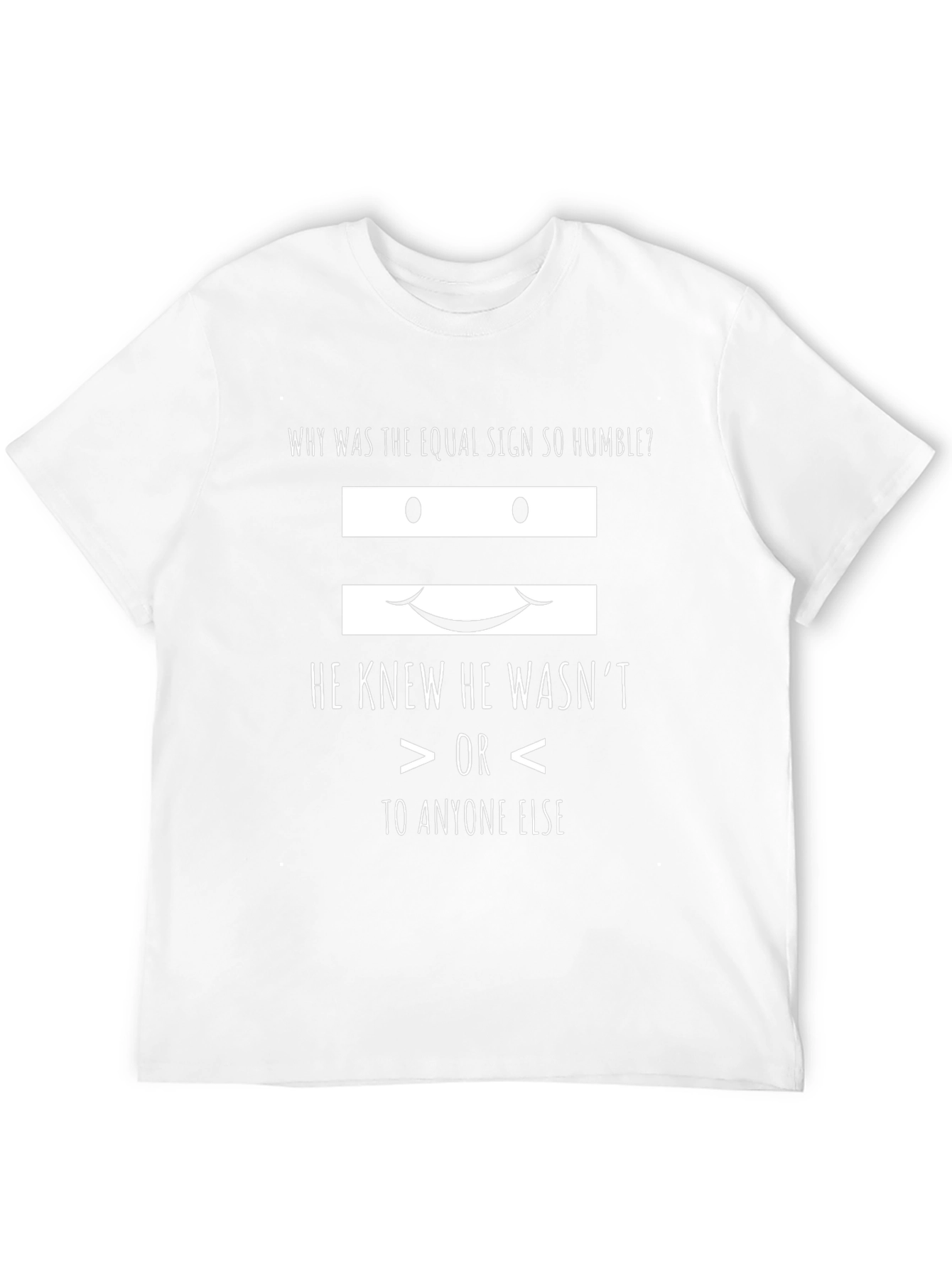 Camiseta Negra con Diseño Humorístico de Signo Igual