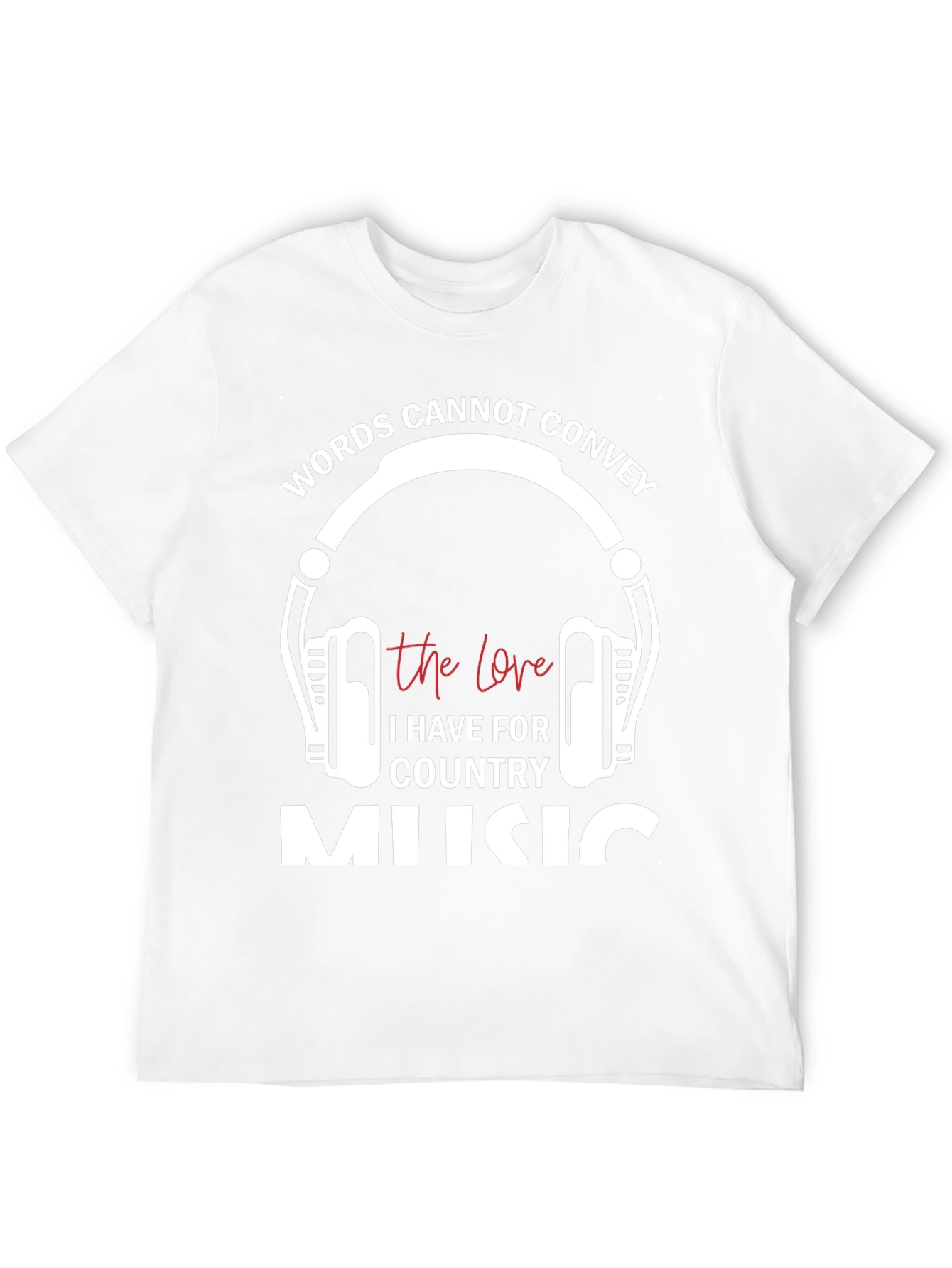 Camiseta Negra con Diseño Musical Country