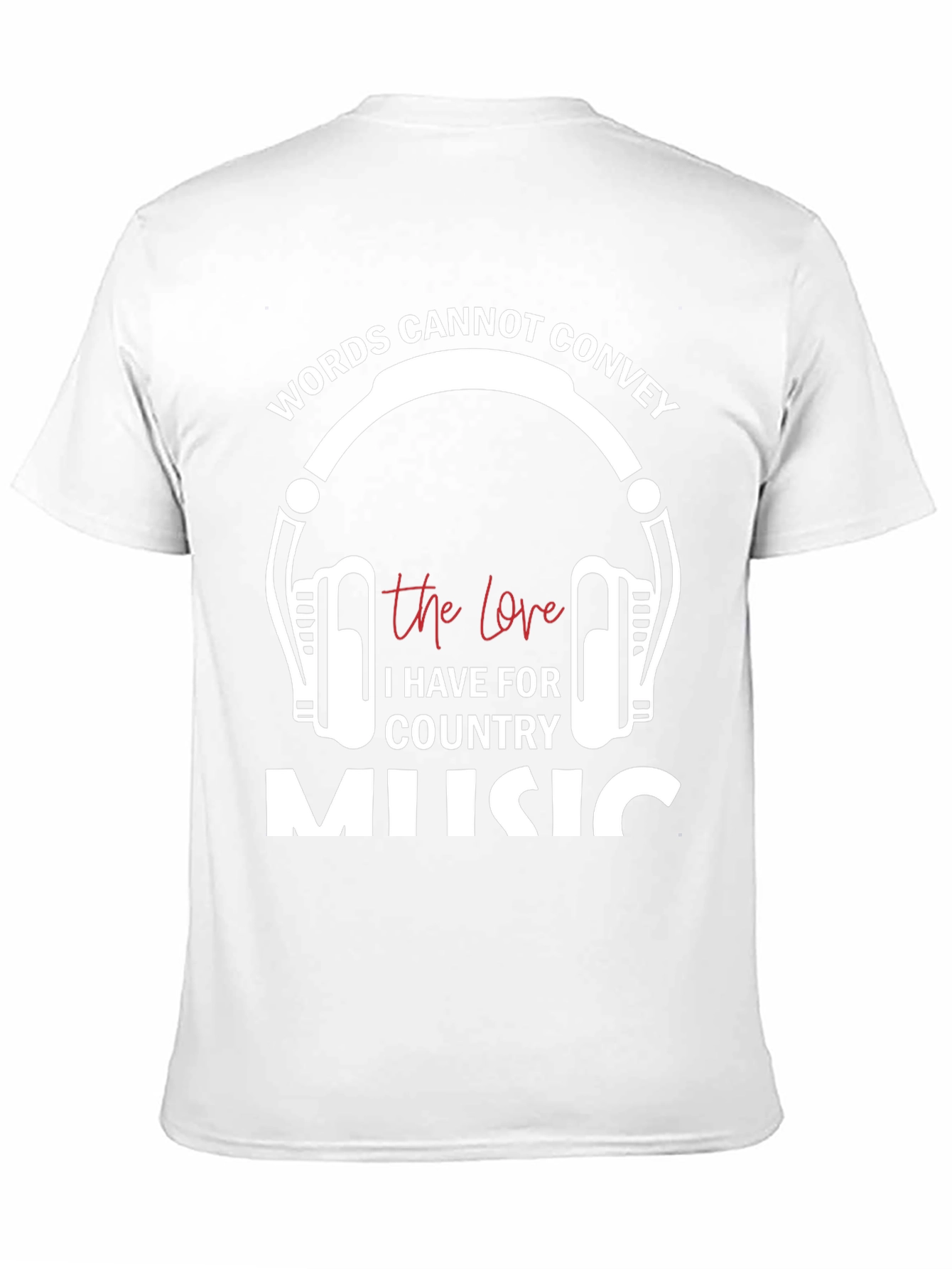 Camiseta Negra con Diseño Musical Country