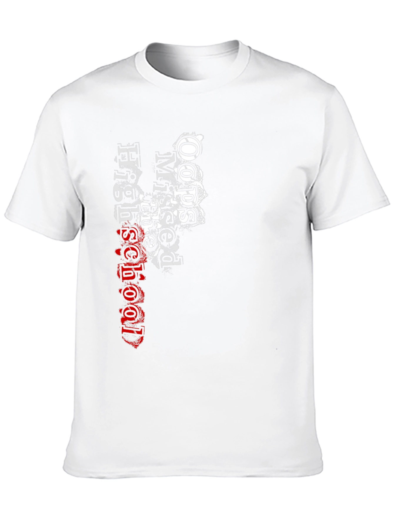 Camiseta Negra con Diseño Gráfico Oops Missed High School