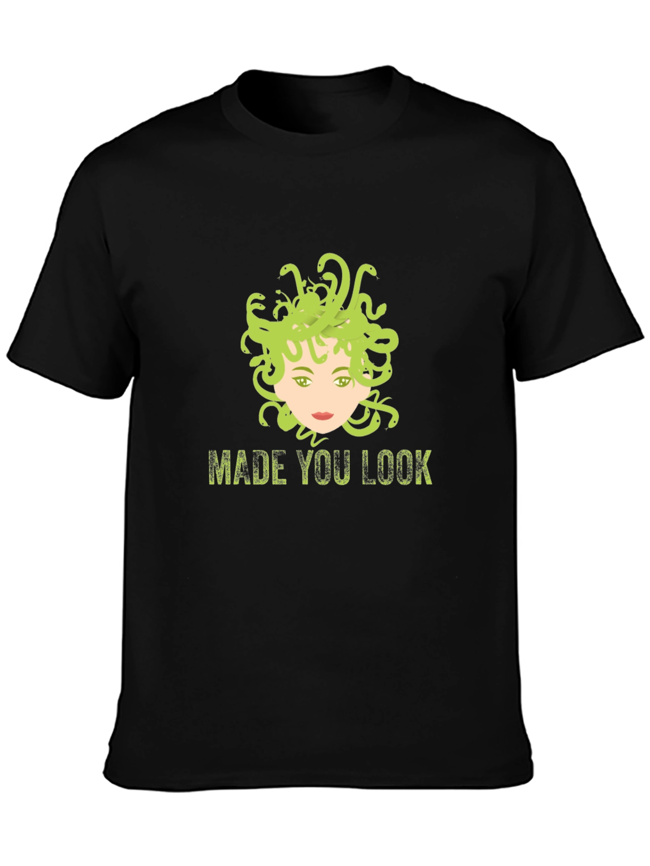 Camiseta Negra Medusa Te Hice Mirar