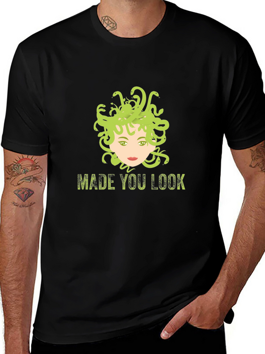 Camiseta Negra Medusa Te Hice Mirar