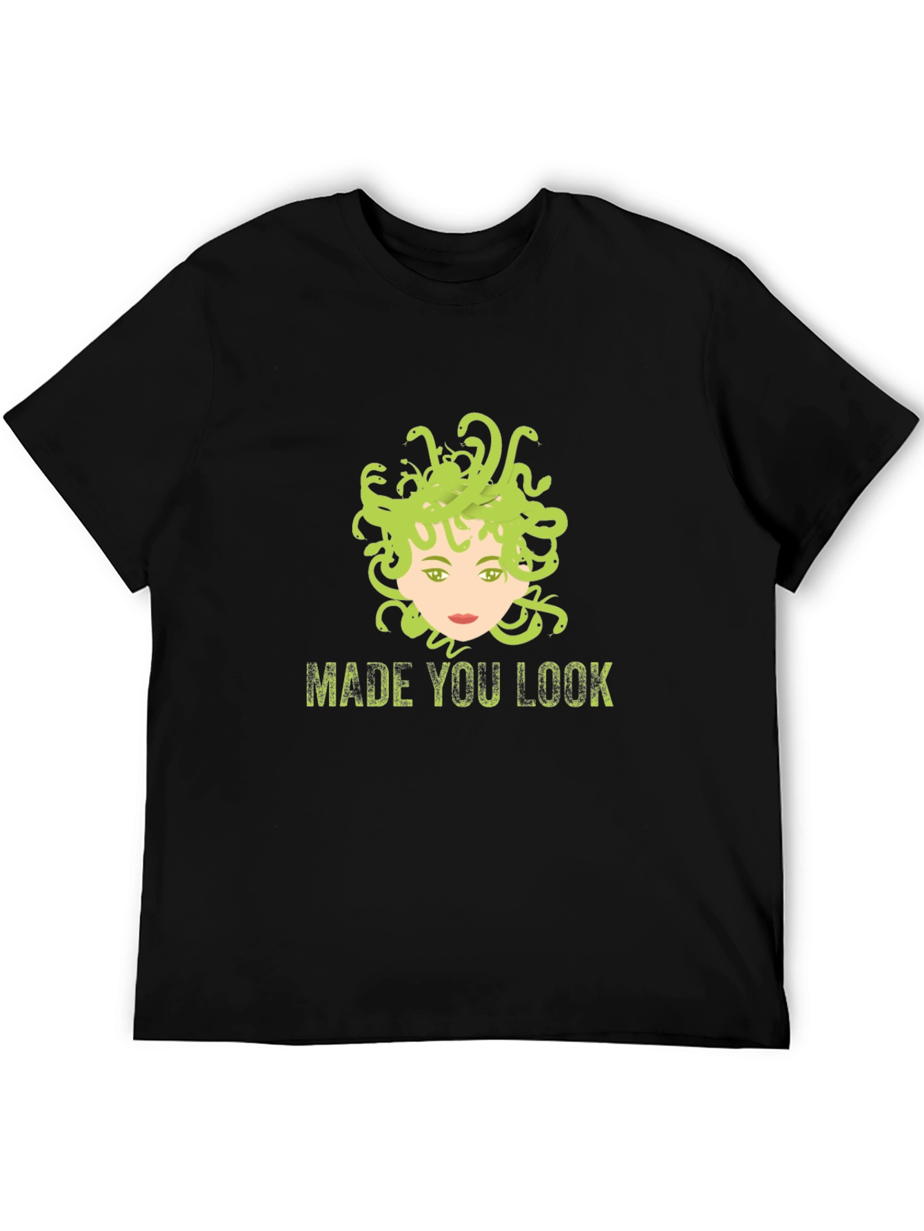 Camiseta Negra Medusa Te Hice Mirar