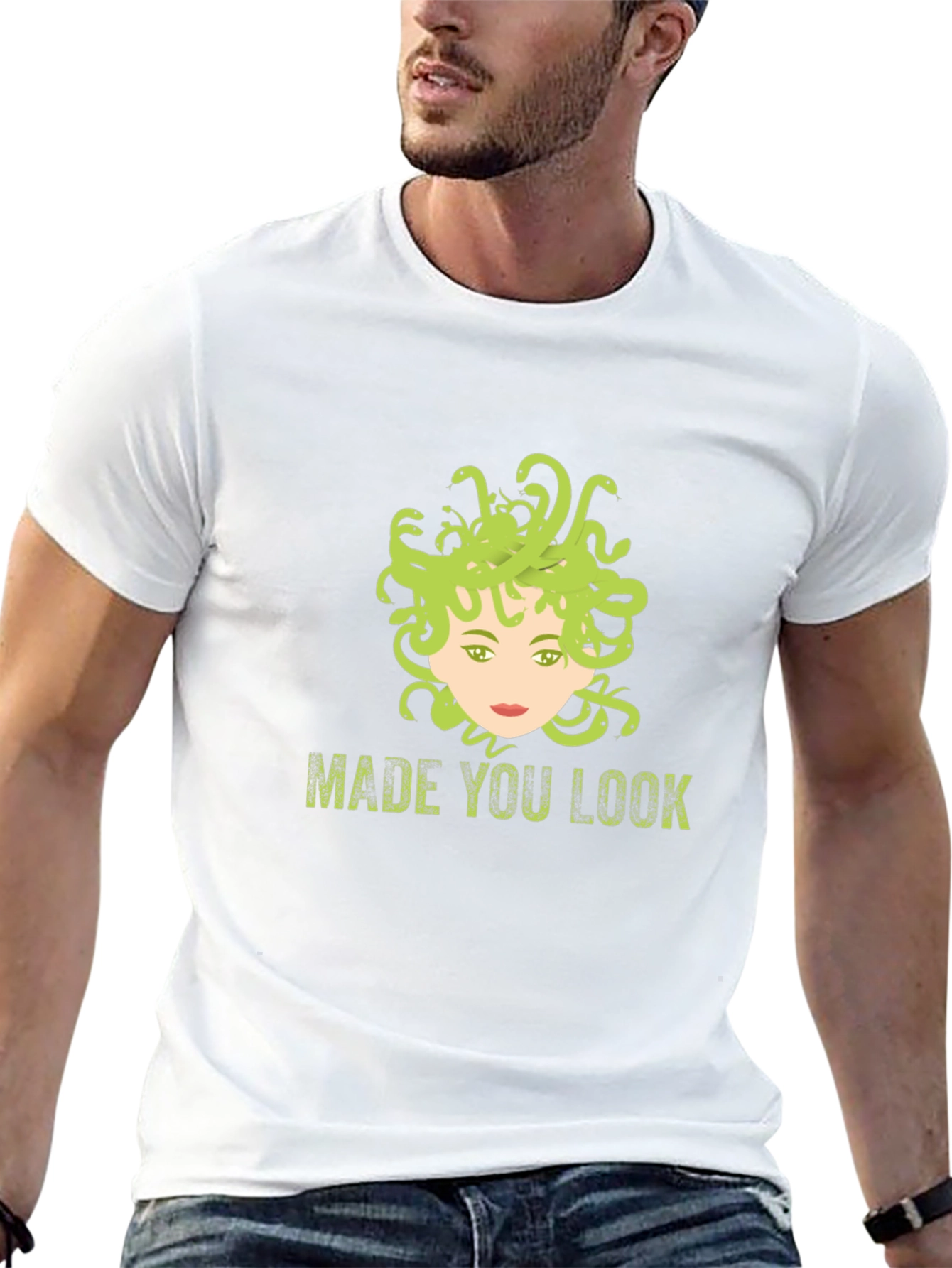 Camiseta Negra Medusa Te Hice Mirar