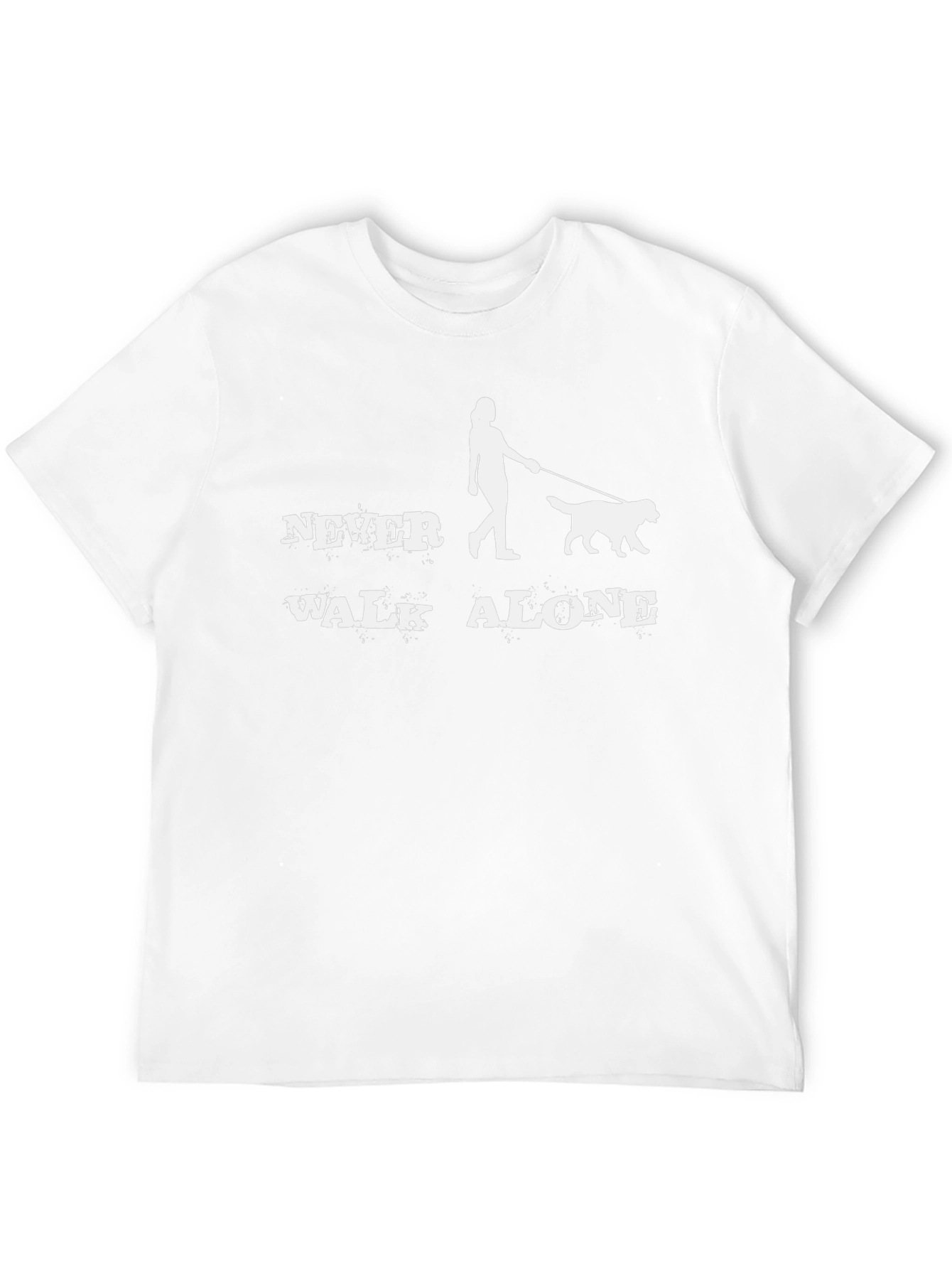 Camiseta Negra Never Walk Alone para Amantes de Perros