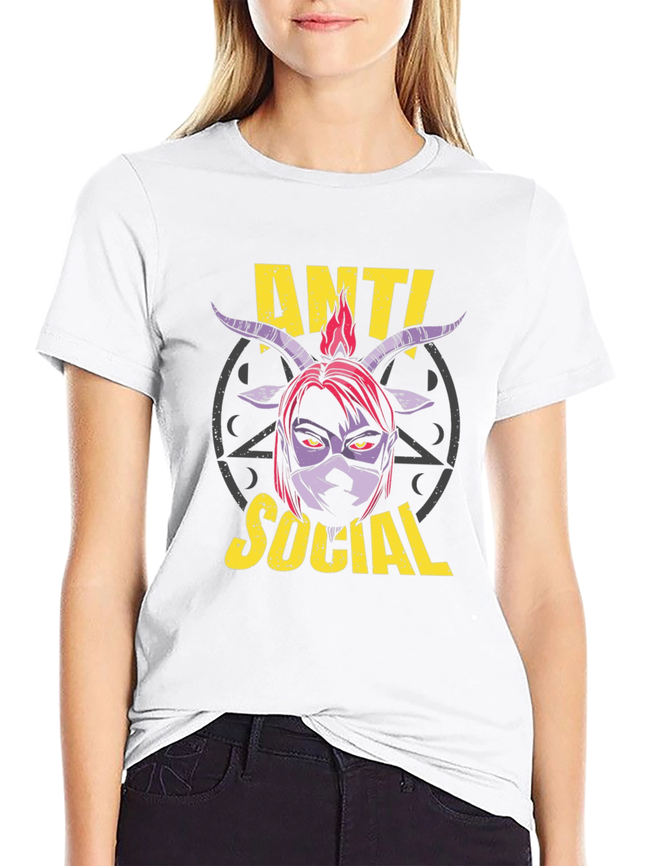 Camiseta Anti Social con Diseño Gráfico