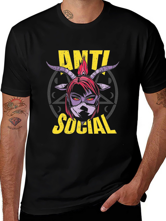 Camiseta Anti Social con Diseño Gráfico