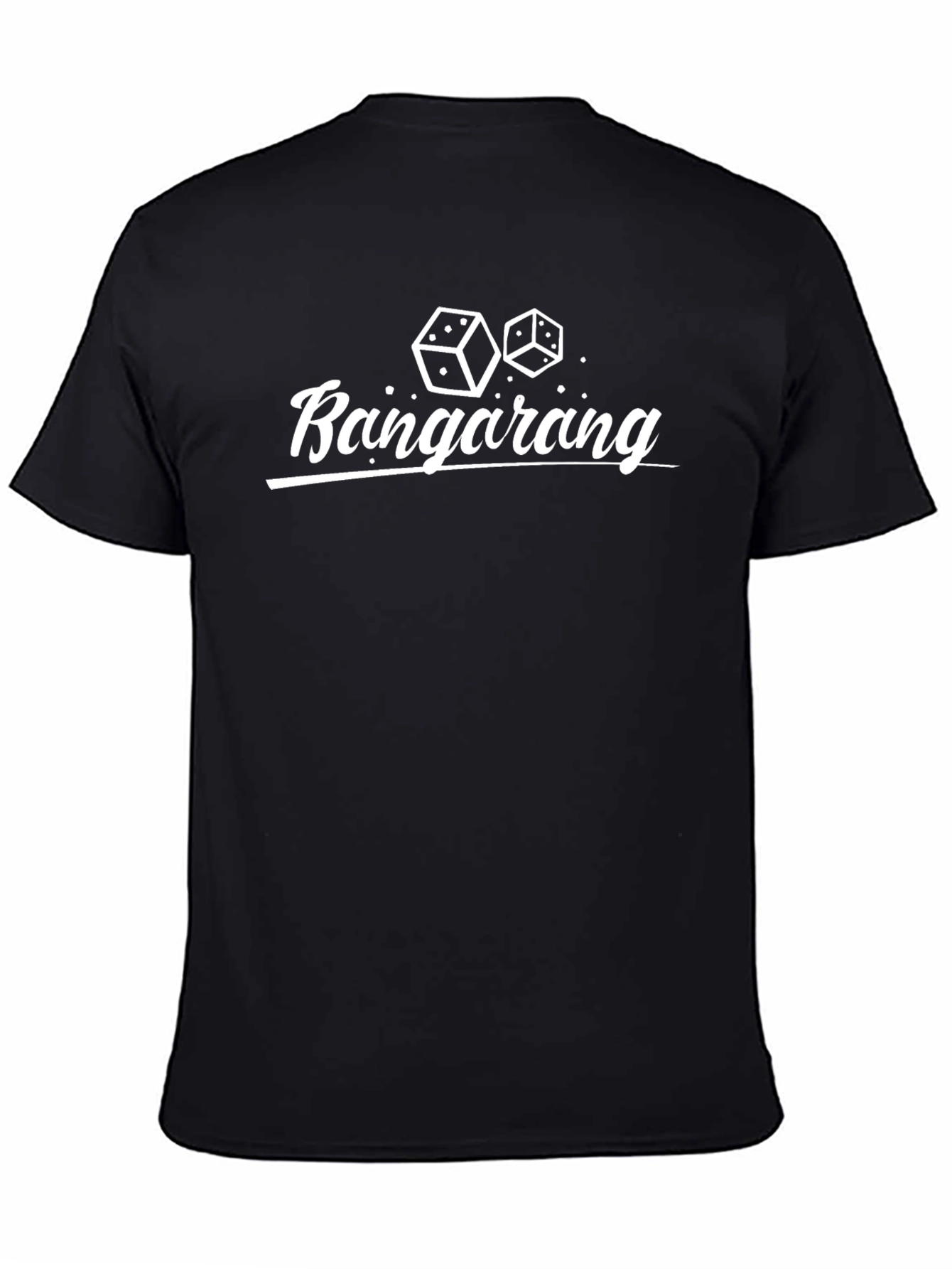 Camiseta Negra Bangarang Dados Diseño Casual