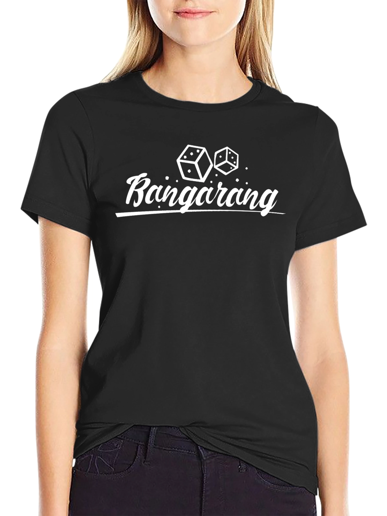 Camiseta Negra Bangarang Dados Diseño Casual
