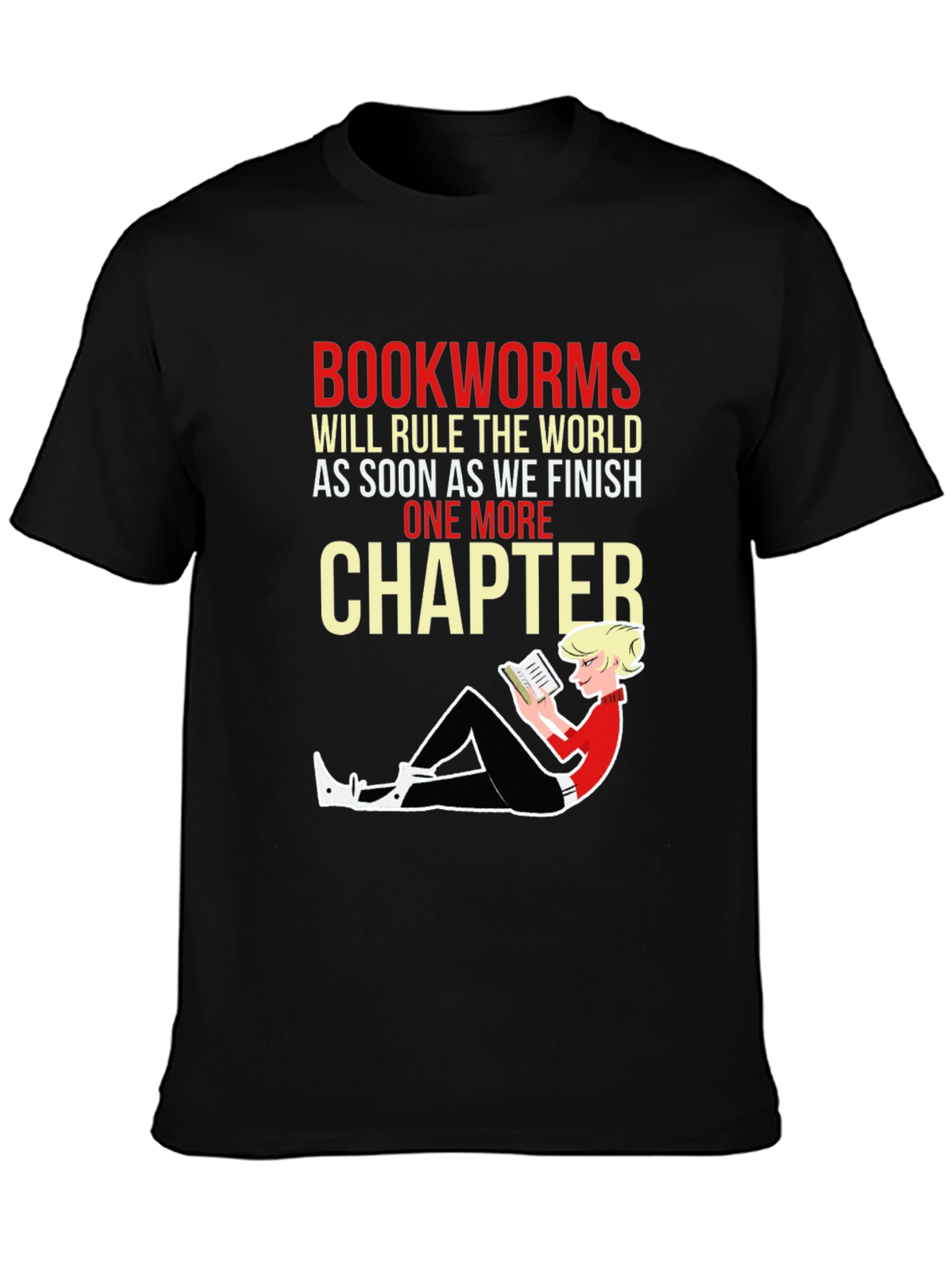 Camiseta Negra Bookworms Will Rule The World