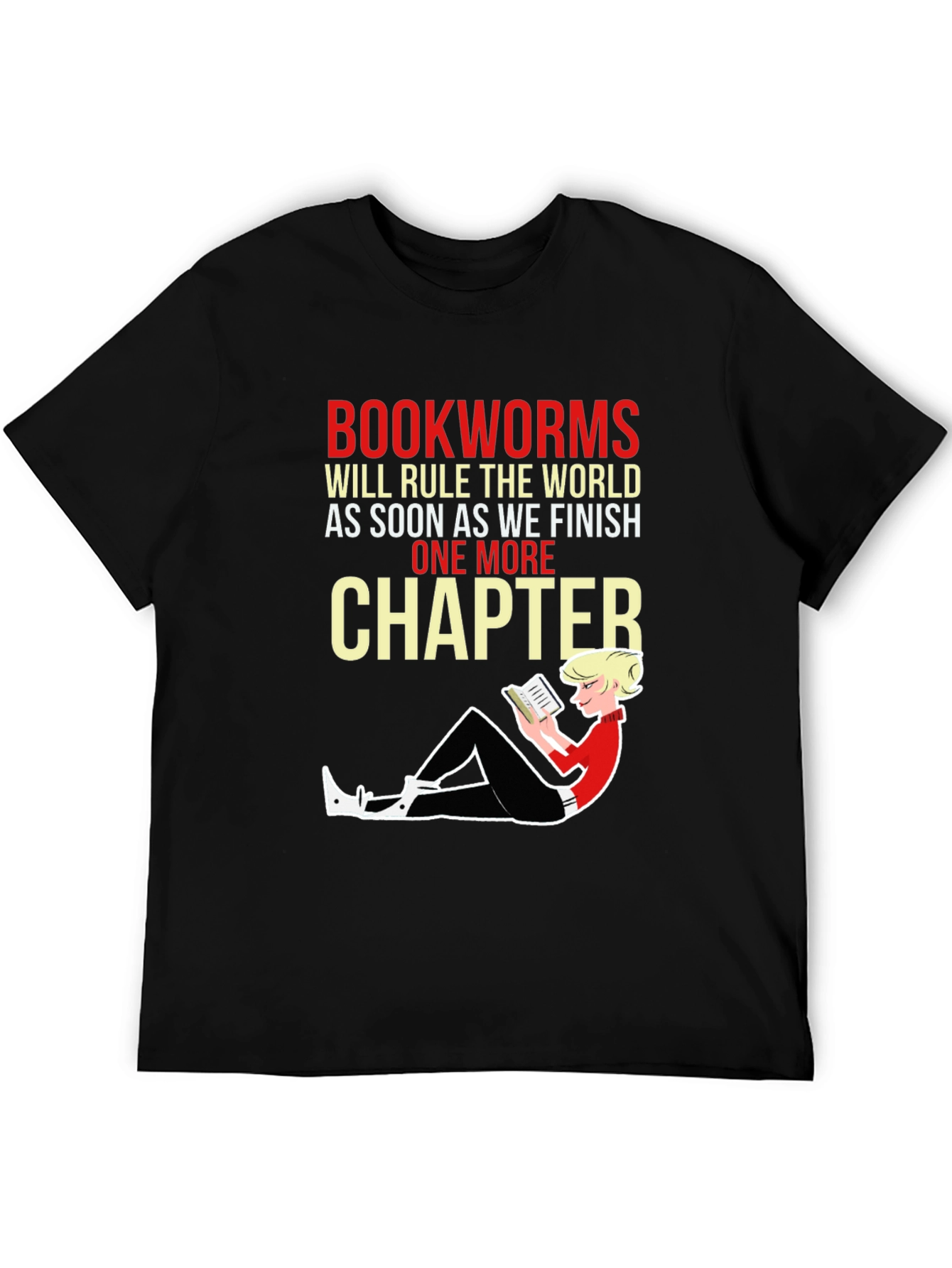 Camiseta Negra Bookworms Will Rule The World