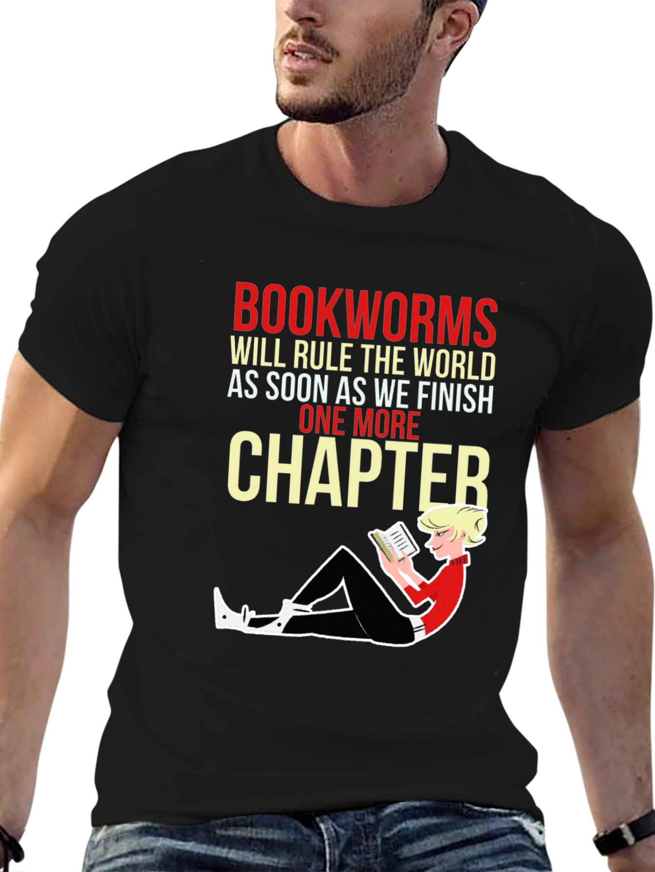Camiseta Negra Bookworms Will Rule The World