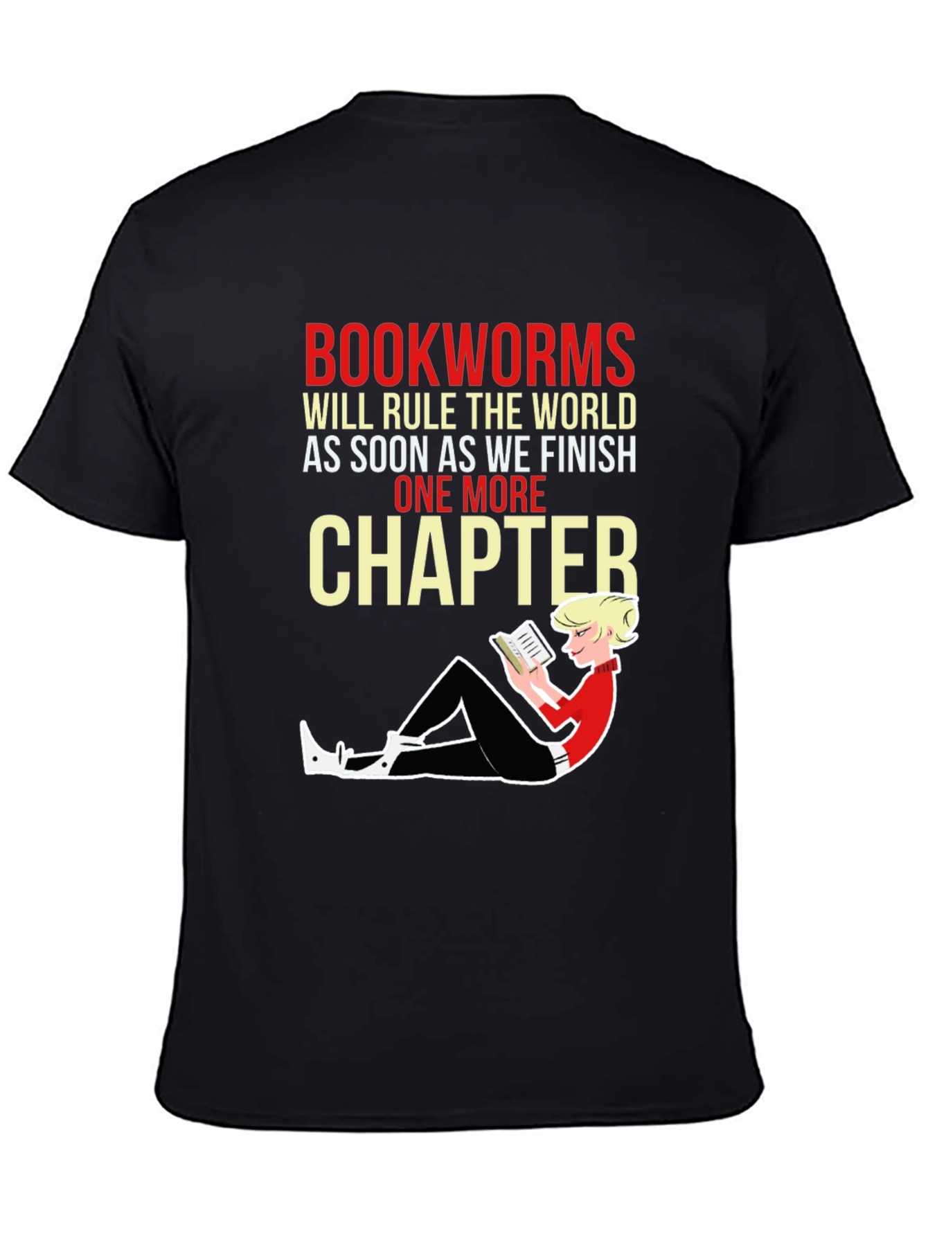 Camiseta Negra Bookworms Will Rule The World