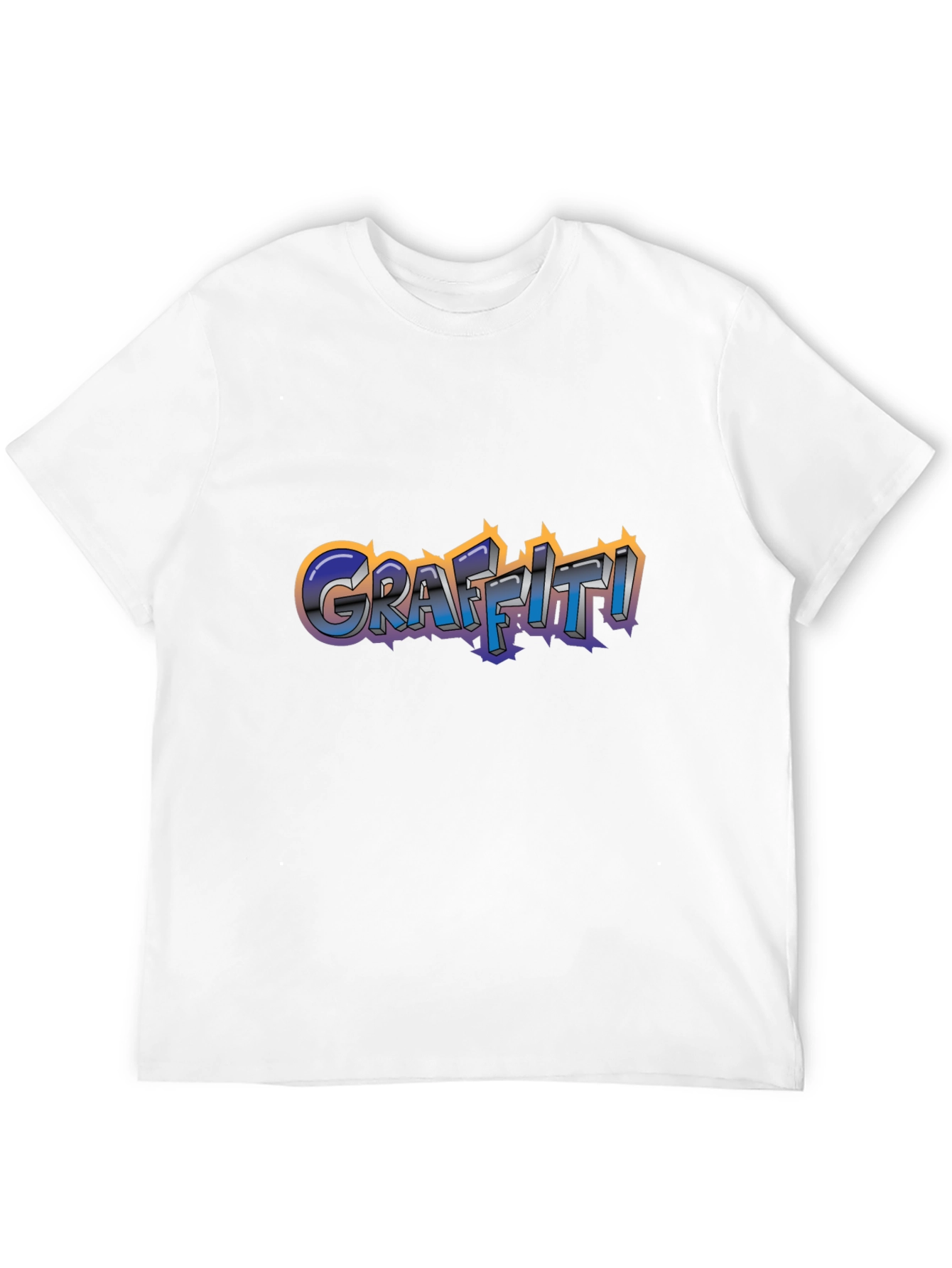 Camiseta Negra Estampada Graffiti