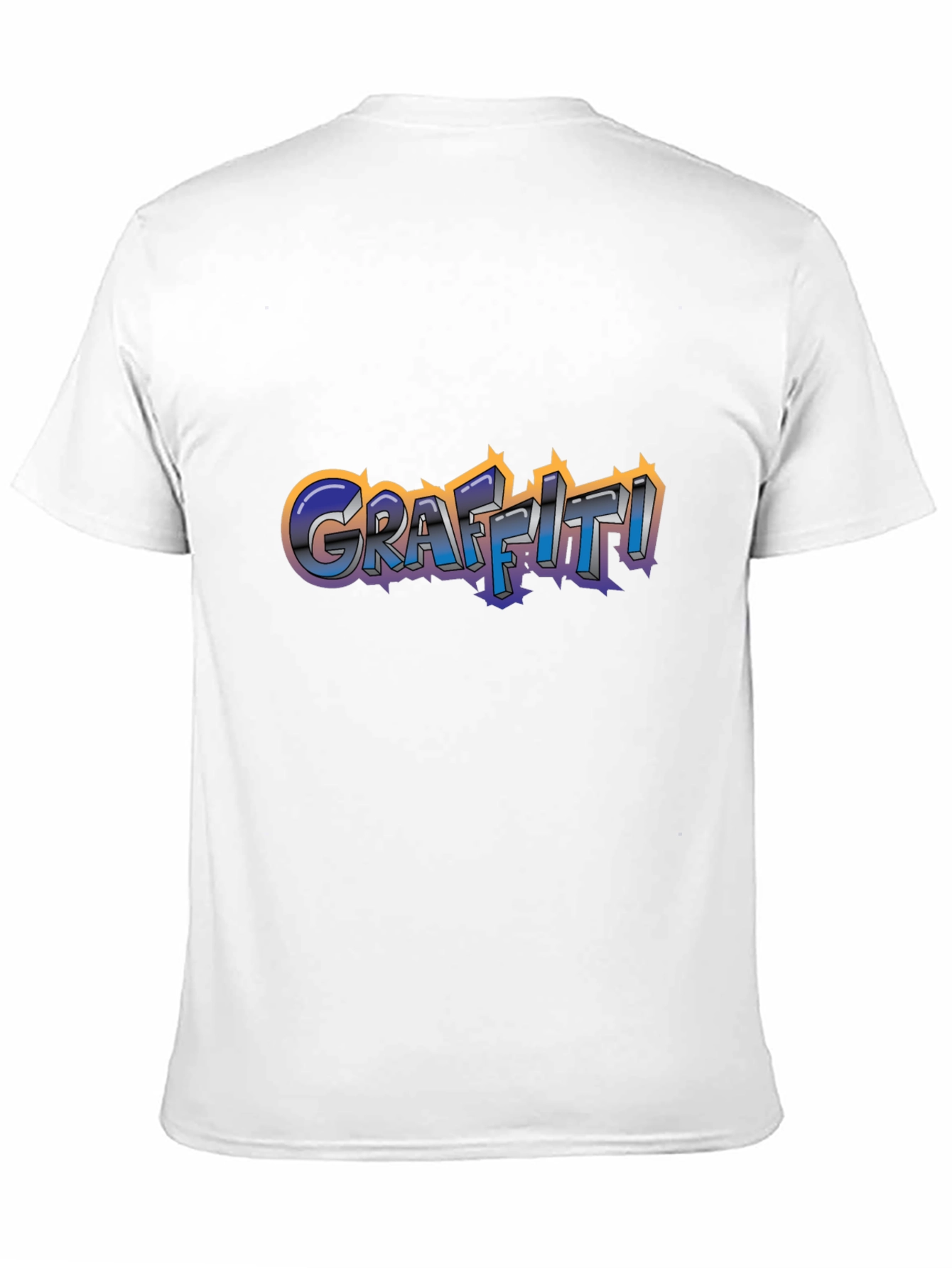 Camiseta Negra Estampada Graffiti