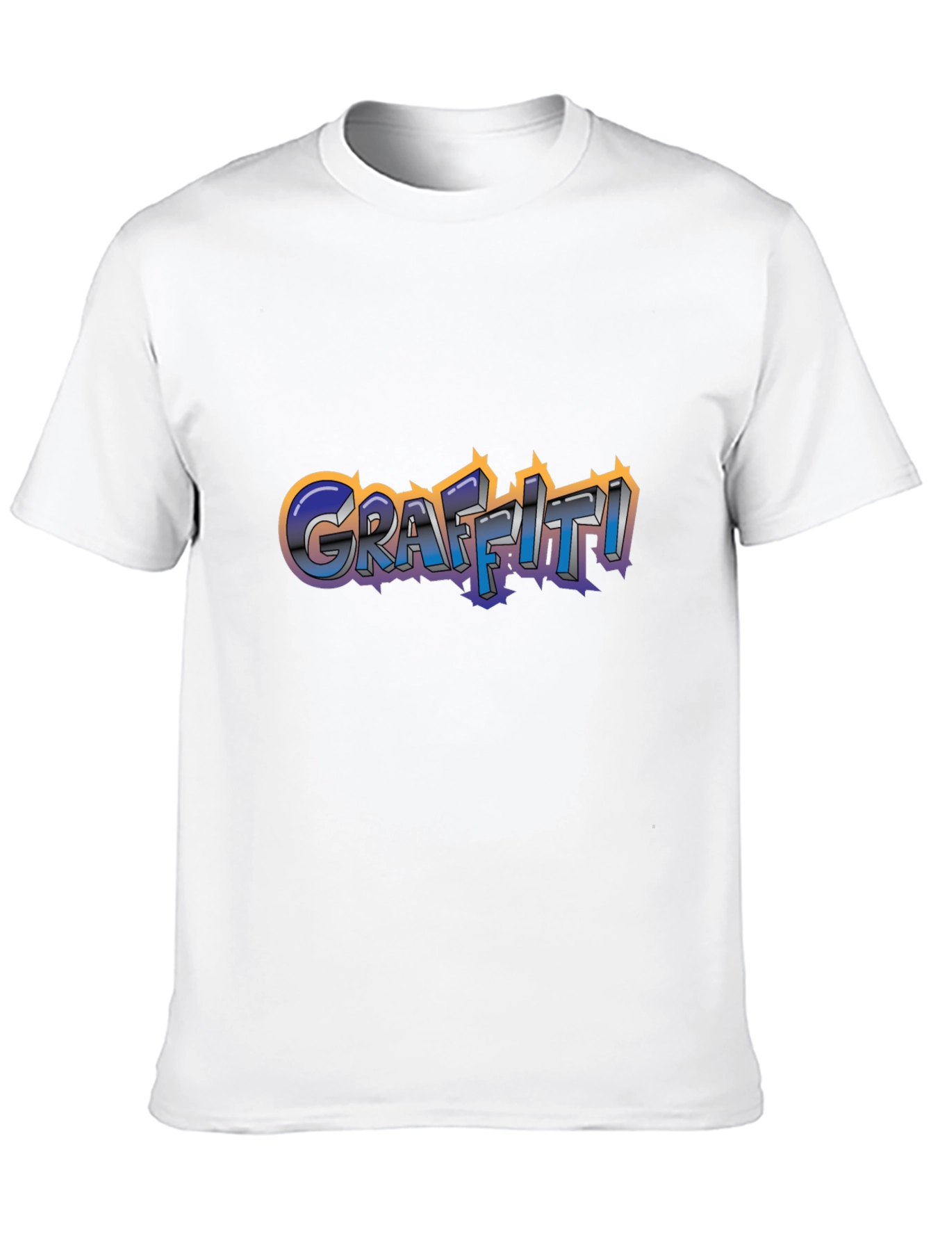 Camiseta Negra Estampada Graffiti