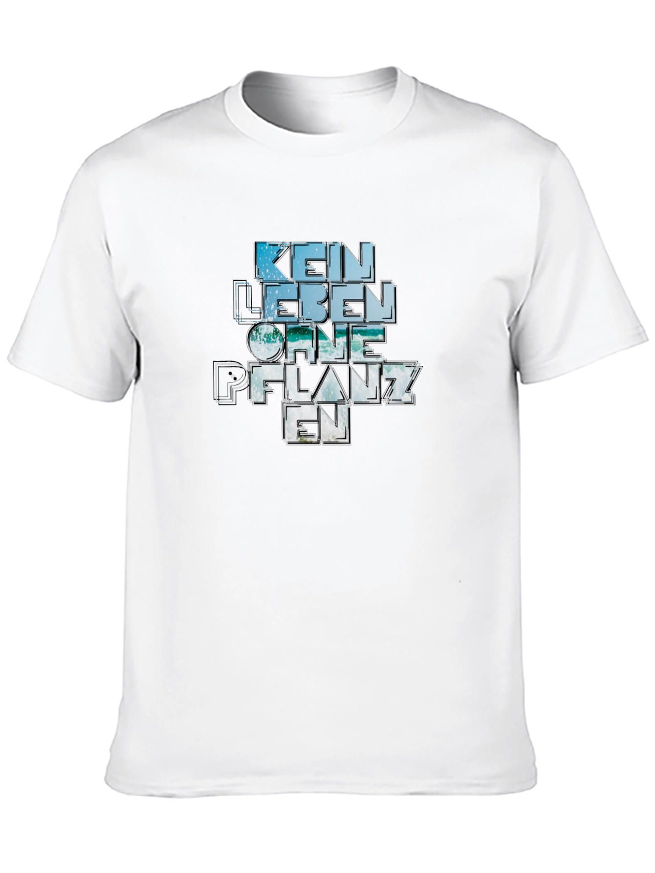 Camiseta Negra Kein Leben Ohne Pflanzen