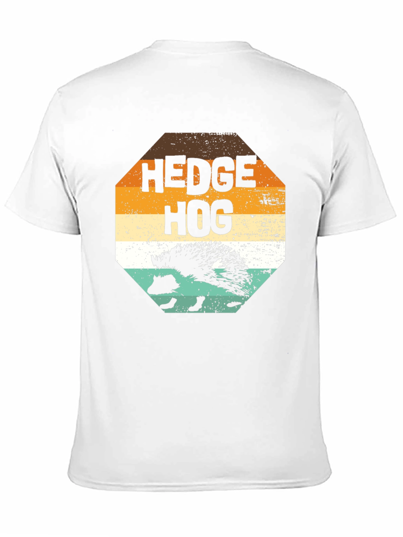 Camiseta Negra con Diseño de Erizo Retro