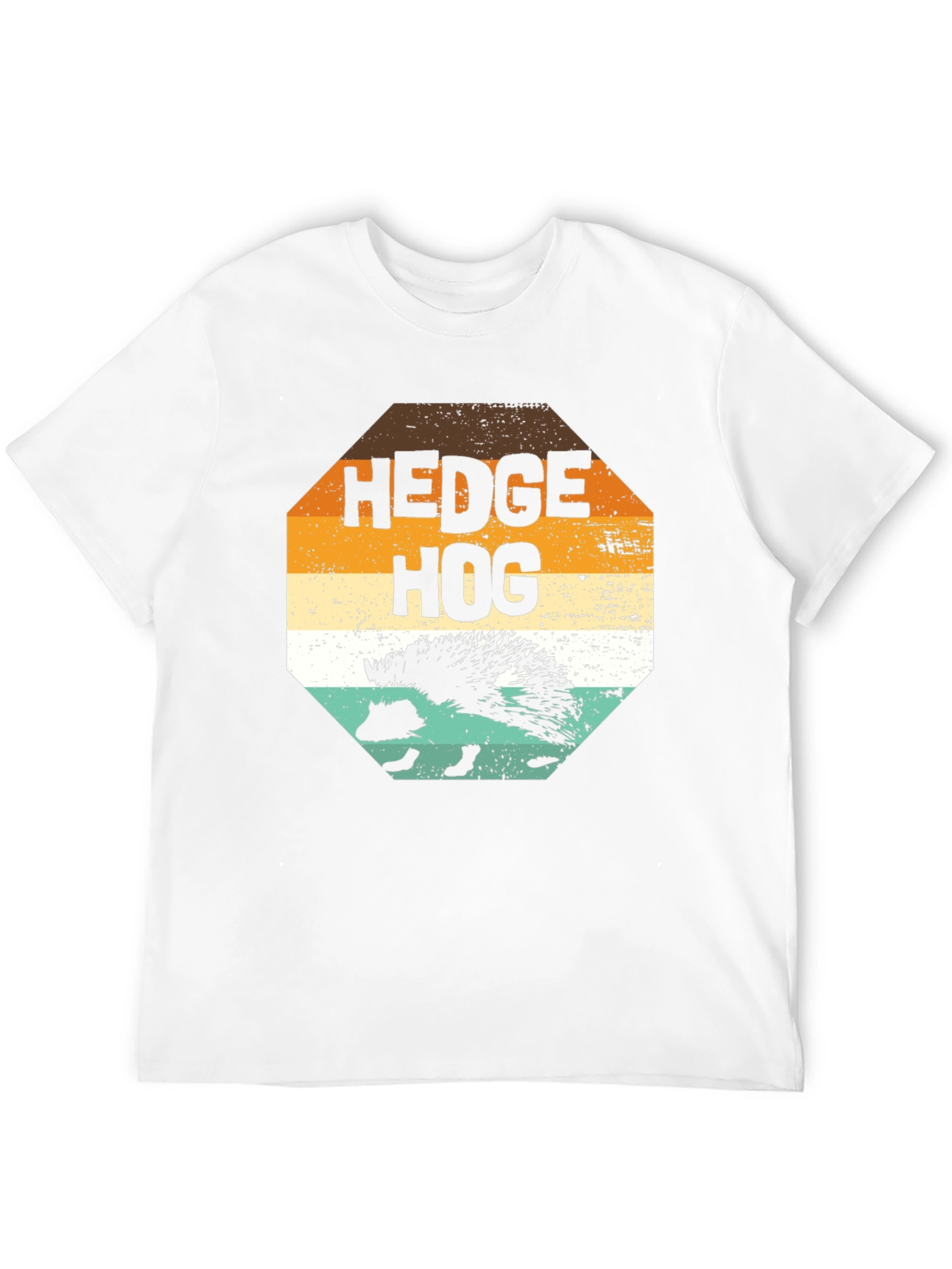 Camiseta Negra con Diseño de Erizo Retro